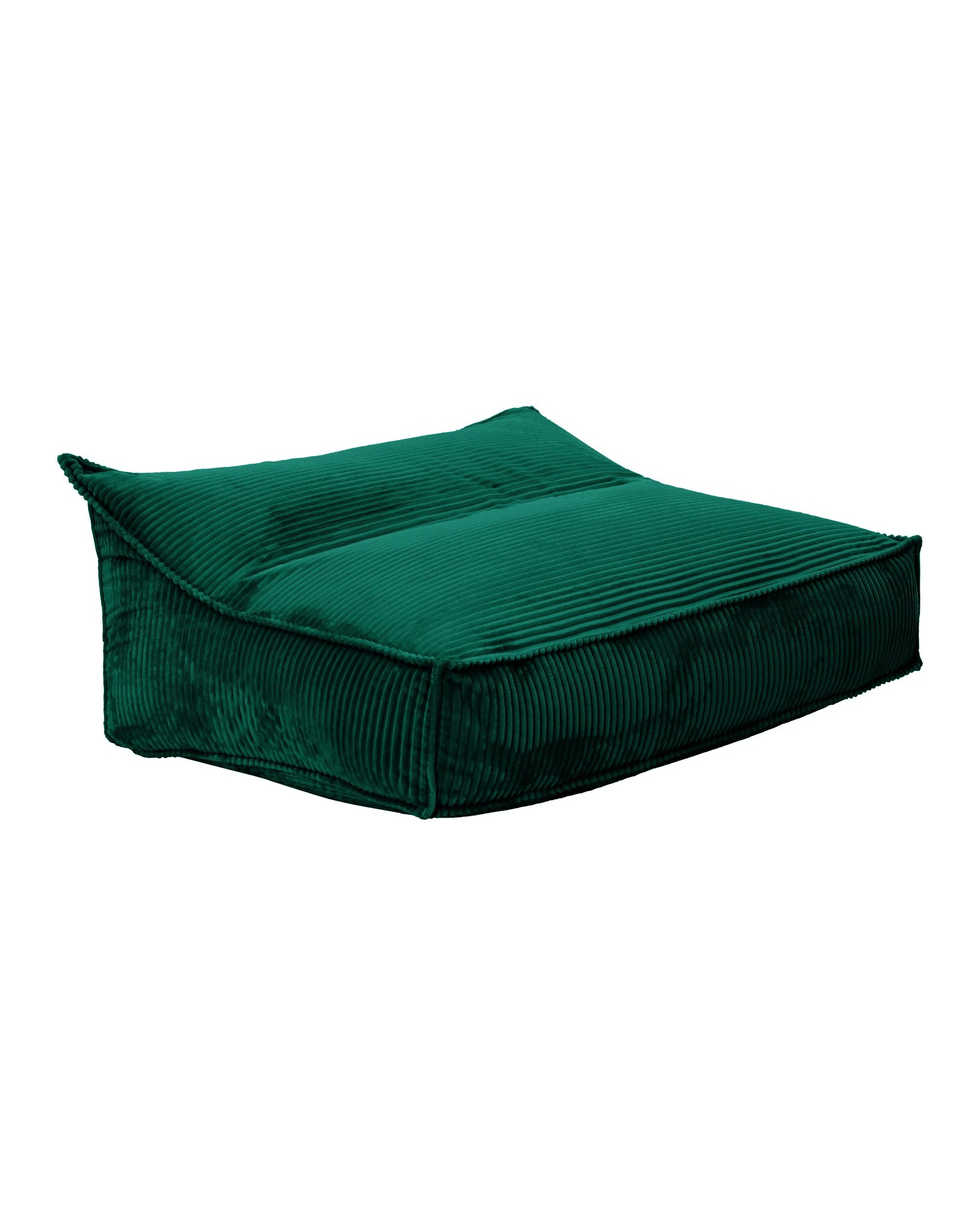 3 Cadence & Co. Wilde Ribbed Luxe Fleece Double Sofa Bean Bag Lounge Cover - Emerald, 3 of 9
