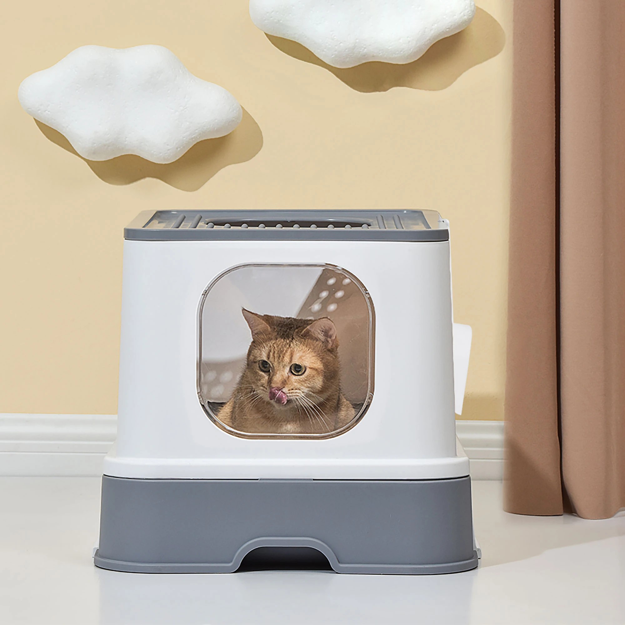 4 Pawz Cat Litter Box - Grey, 4 of 7