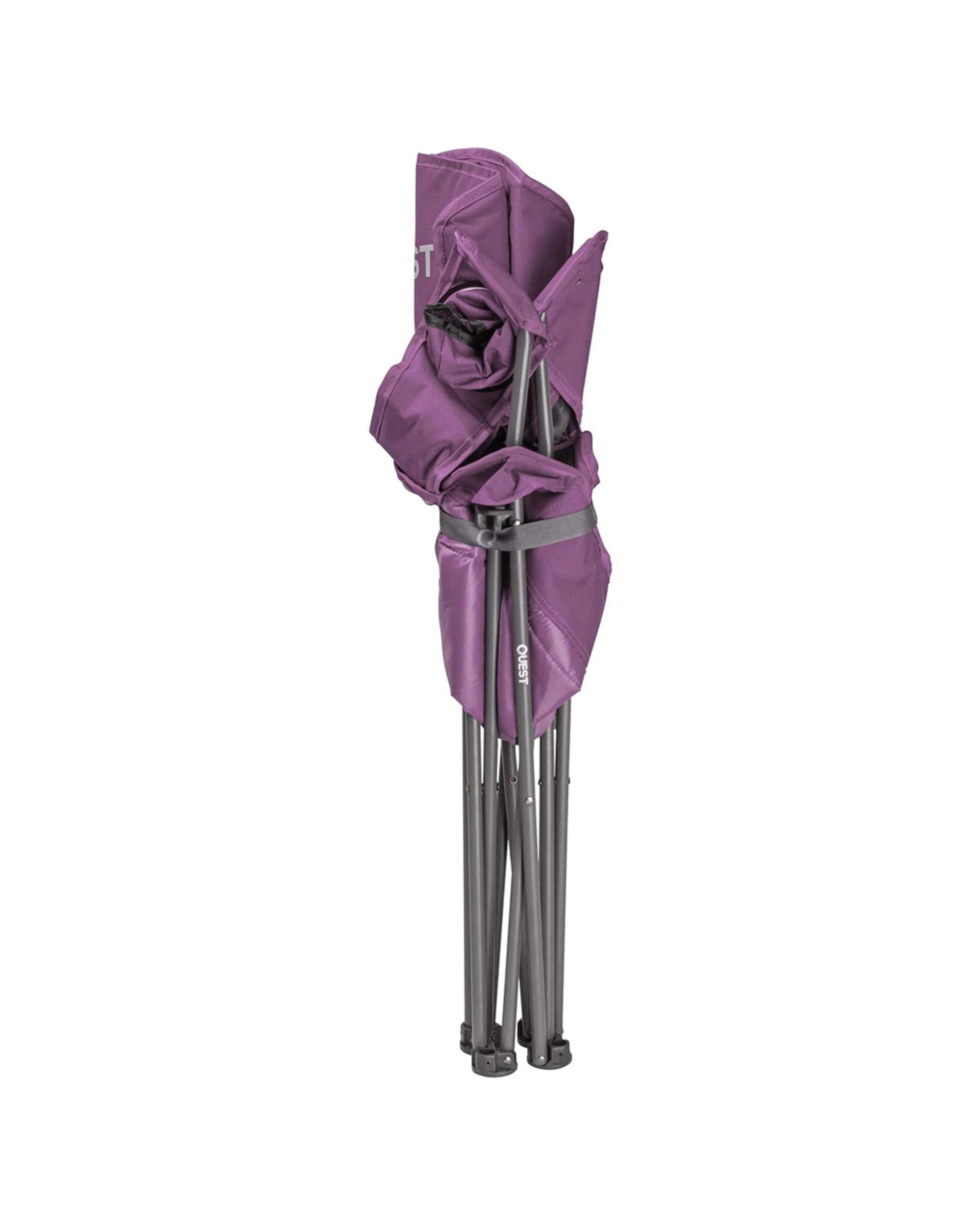 7 Quest Outdoors Steel Frame Little Mutha Camp Chair Padded With Carry Bag - Purple, 7 of 7