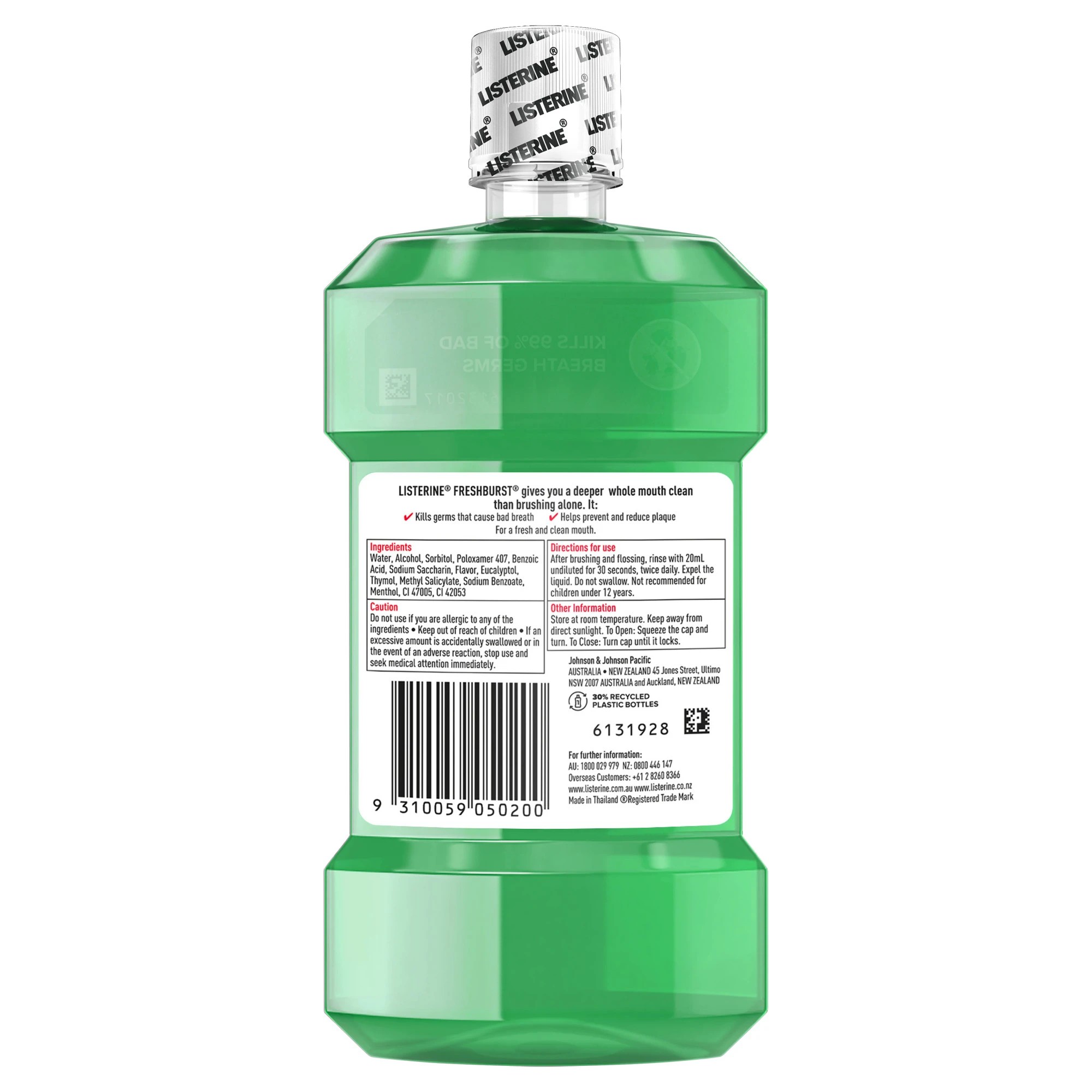 2 Listerine FreshBurst Antibacterial Mouthwash 250ml, 2 of 10