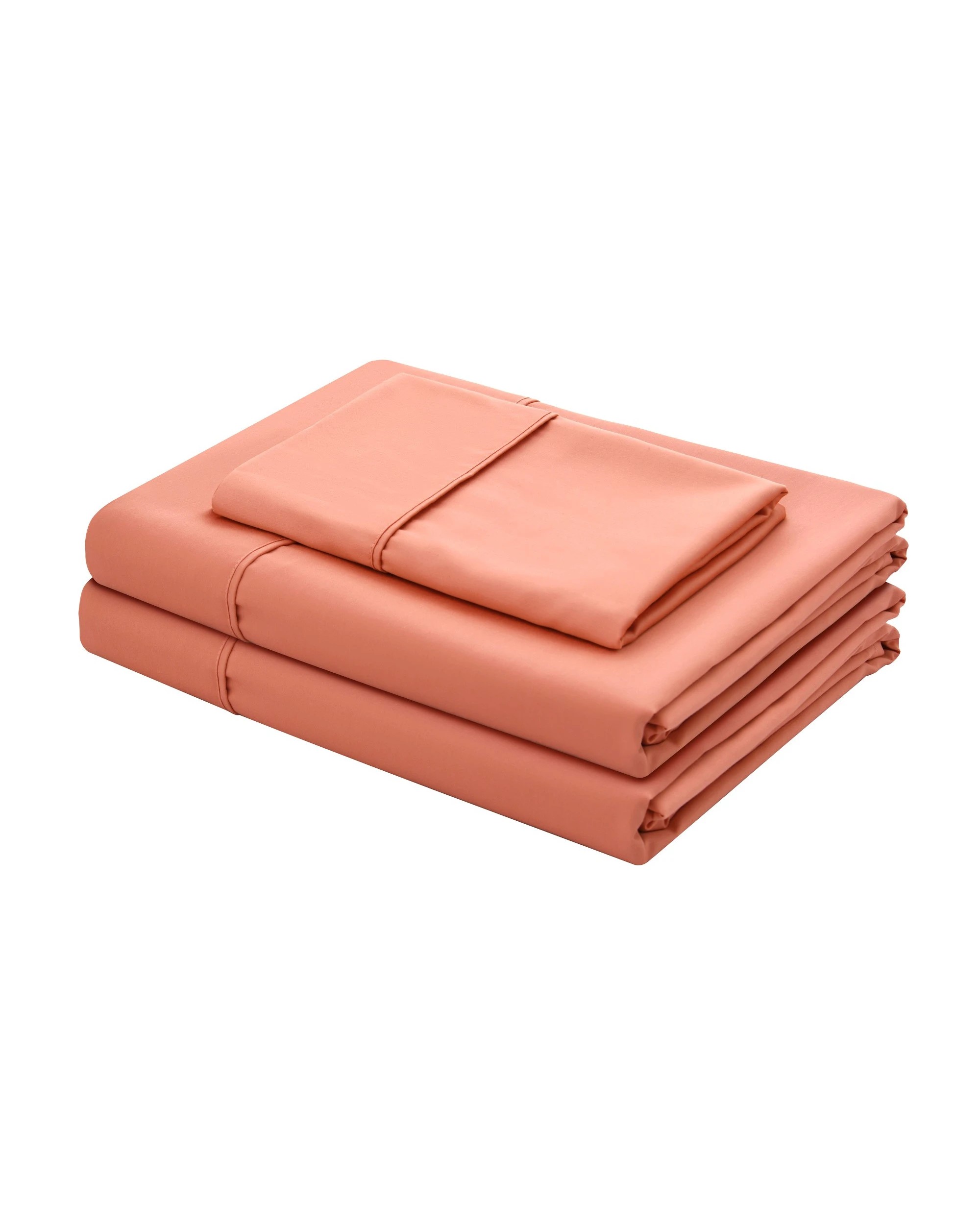 5 Serene 400TC Bamboo Cotton Sateen Sheet Set - Single Bed - Clay, 5 of 5
