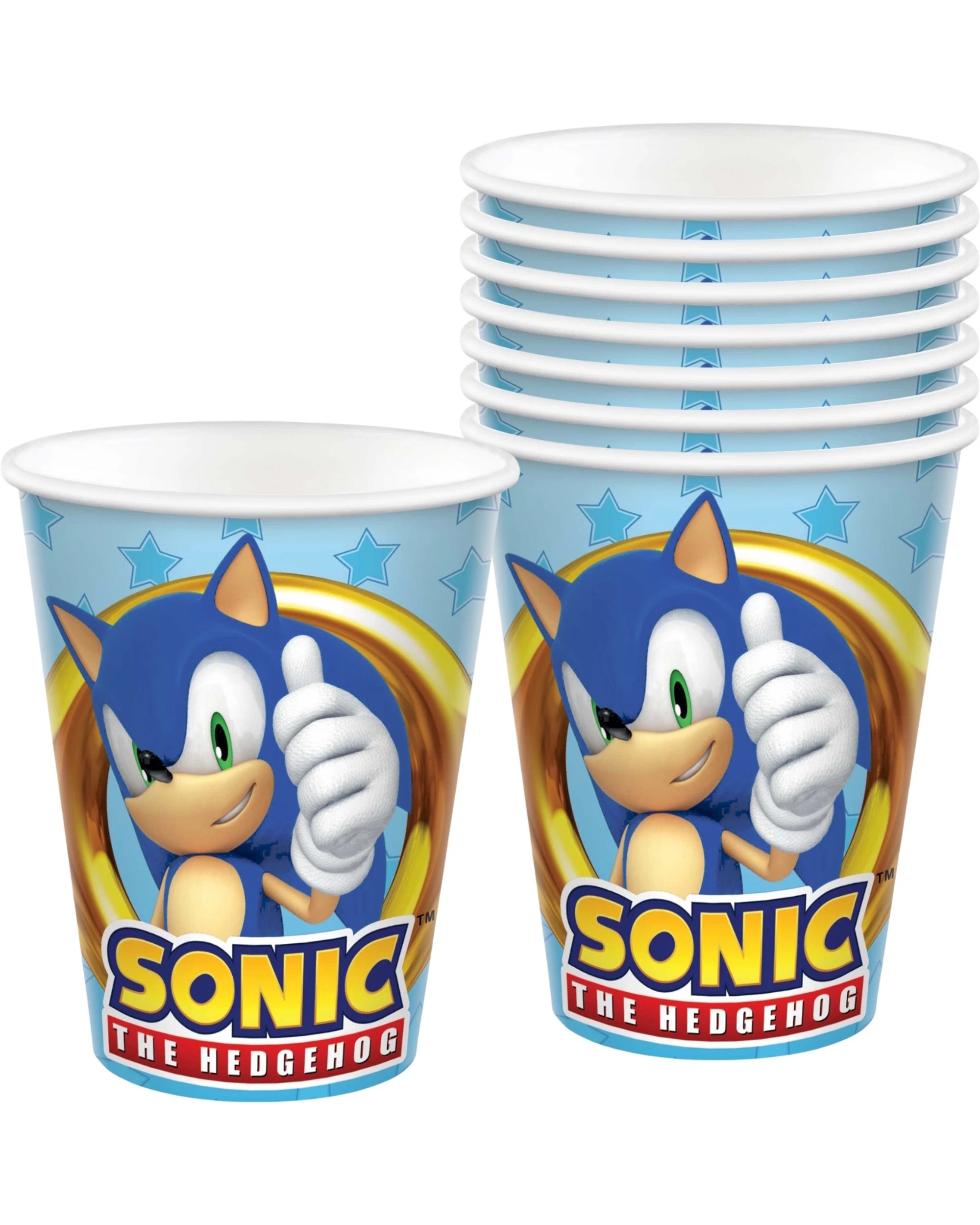 1 Amscan Sonic The Hedgehog Paper Cups Pack of 8, 1 of 1