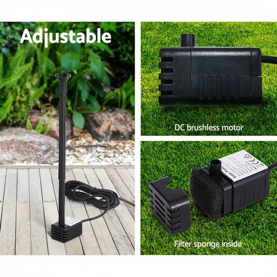 6 Gardeon Solar Pond Pump Submersible Water Fountain Kit 2.6FT - Black, 6 of 6