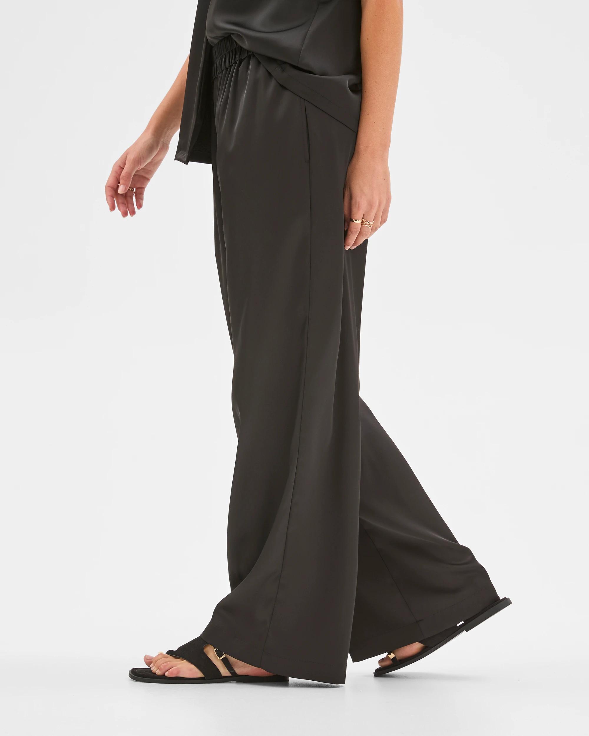 4 Preview Satin Pants BLACK, 4 of 6