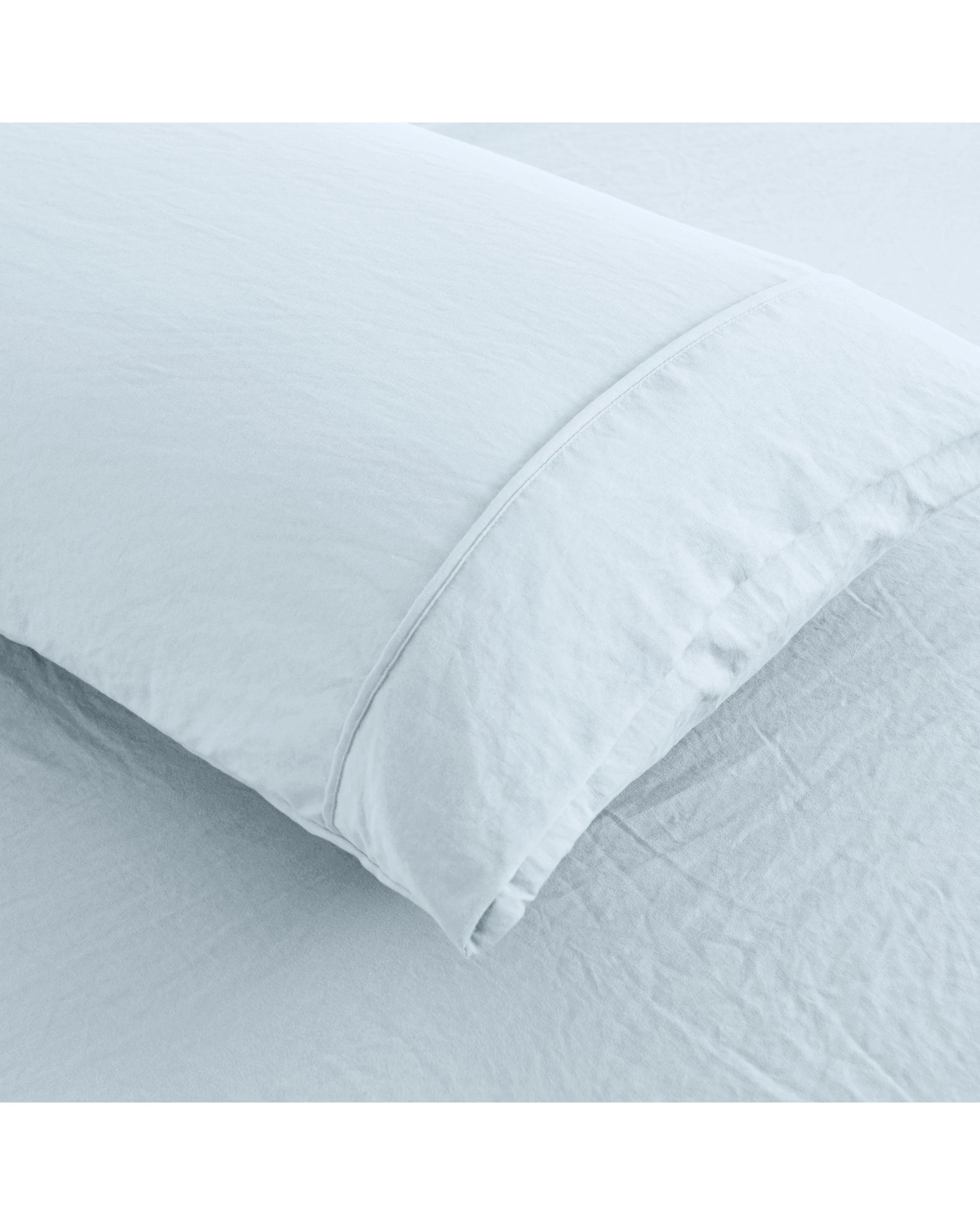 5 Dreamaker Superfine Washed Microfibre Combo Fitted Sheet Set - Queen Bed - Ice Blue, 5 of 8