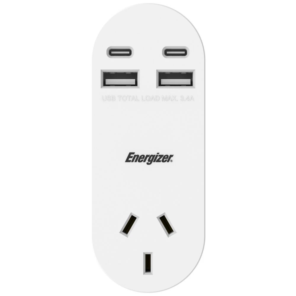 1 Energizer Single Outlet Power Strip USB-A + USB-C, 1 of 6