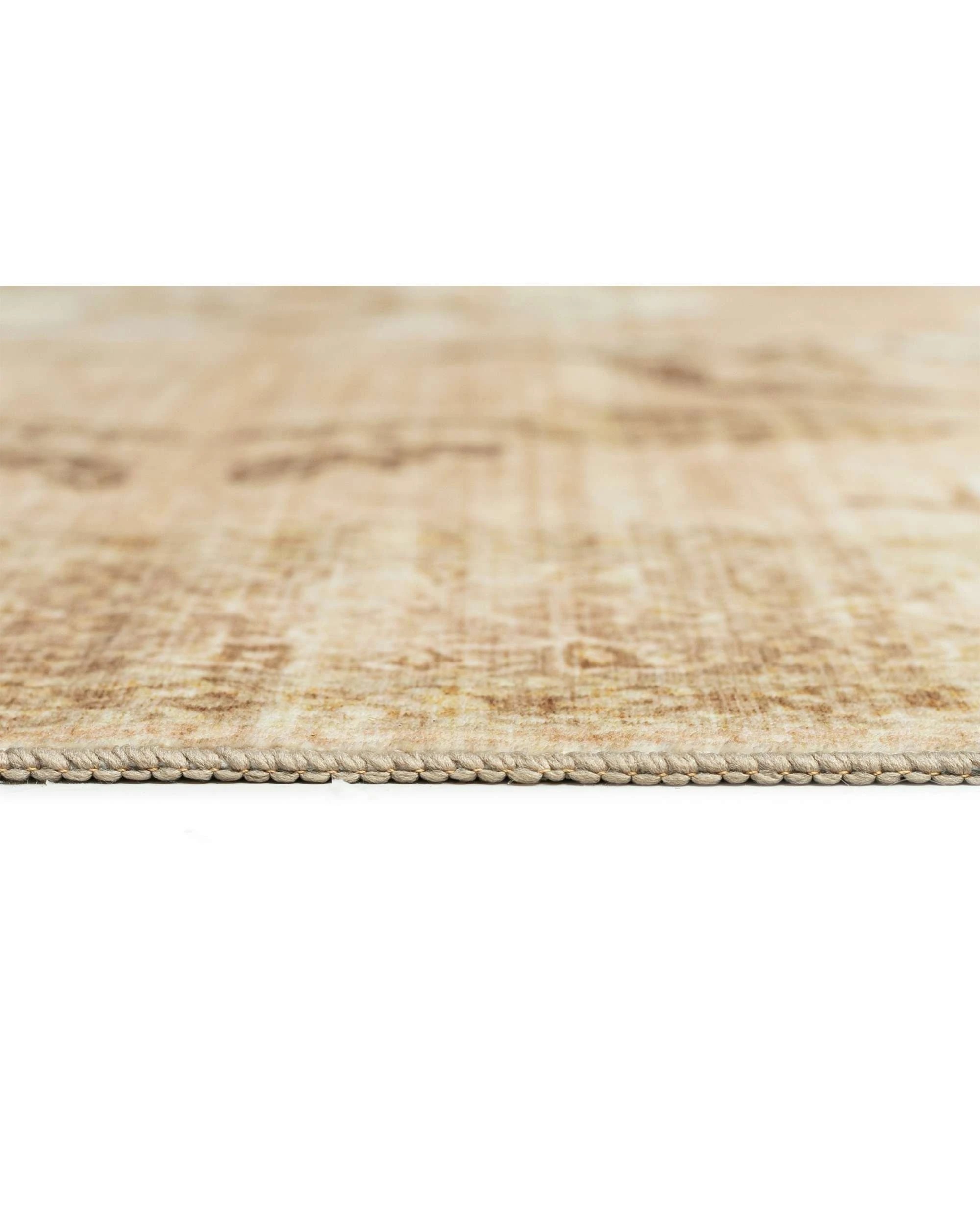 8 Loopsie Rosas Vintage Floral Washable Rug-220cm x 150cm - Beige, 8 of 8