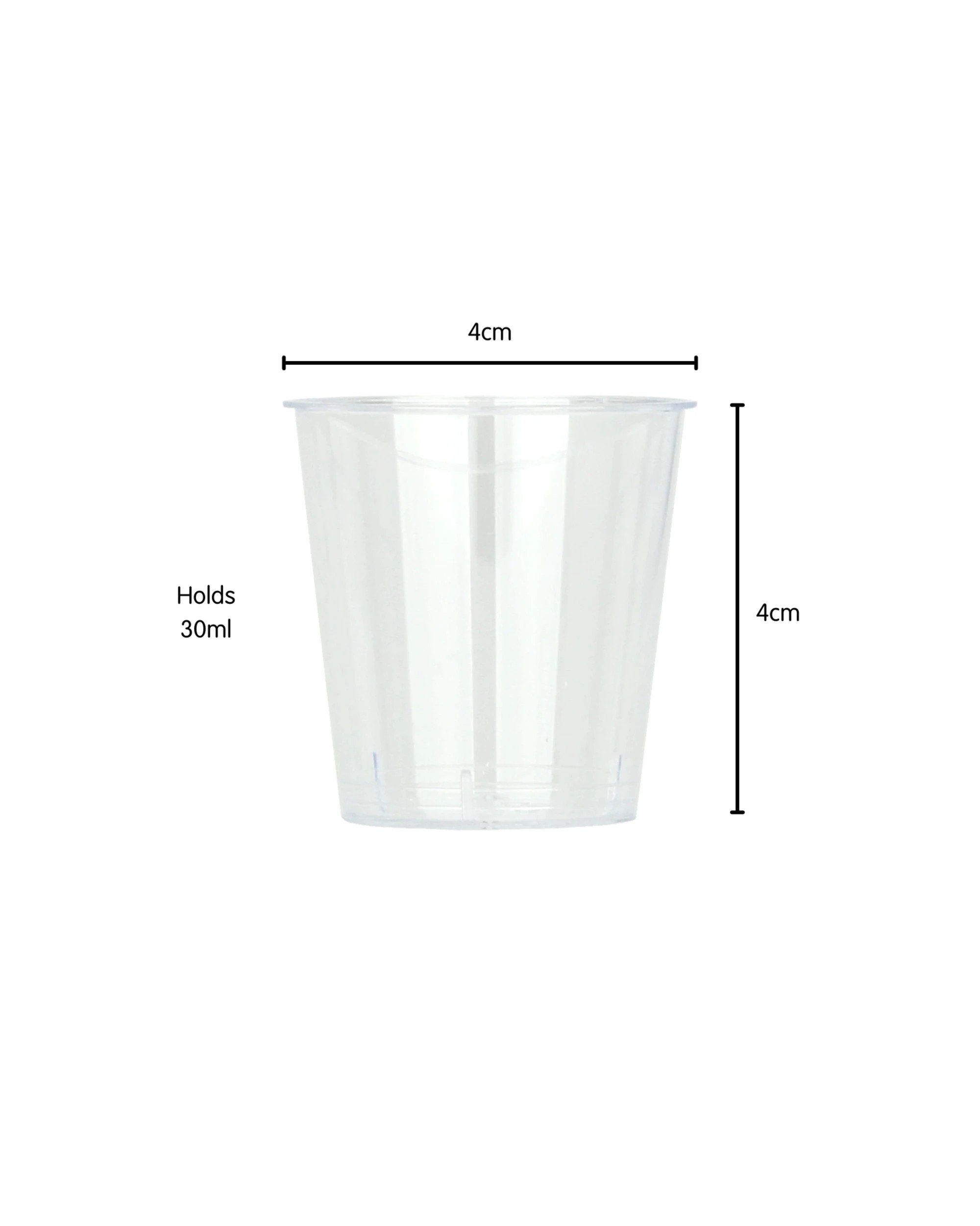2 Partyware Clear Plastic Reusable Shot Glasses 30ml Bulk Pack of 100, 2 of 2