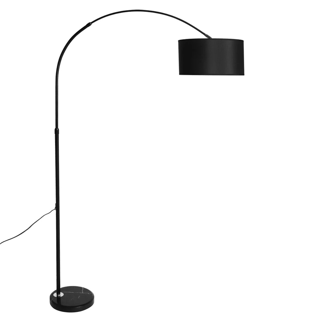 2 220V 60W Iron+Marble+Cloth Floor Lamp Black Stand Black Lamp, 2 of 5