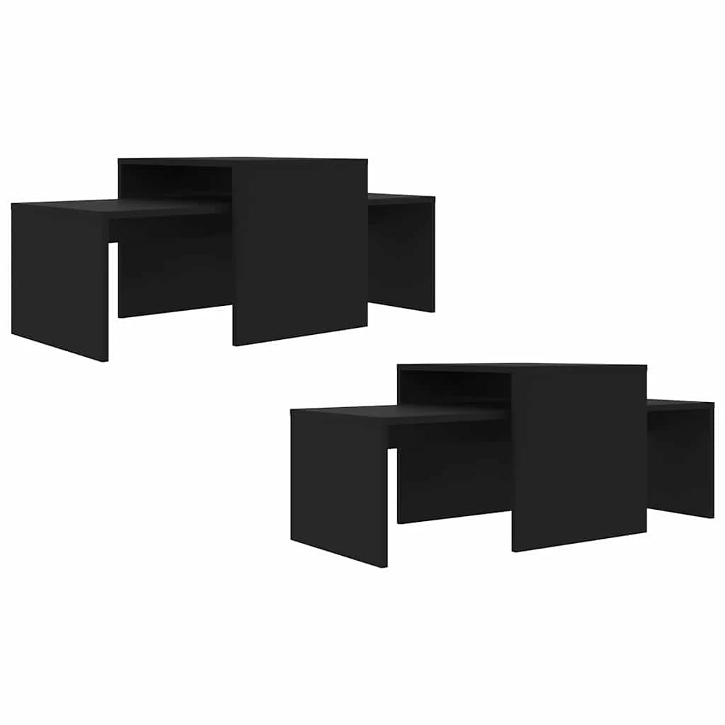 4 Vidaxl Coffee Table Coffee Table, Coffee Tables - Black, 4 of 7