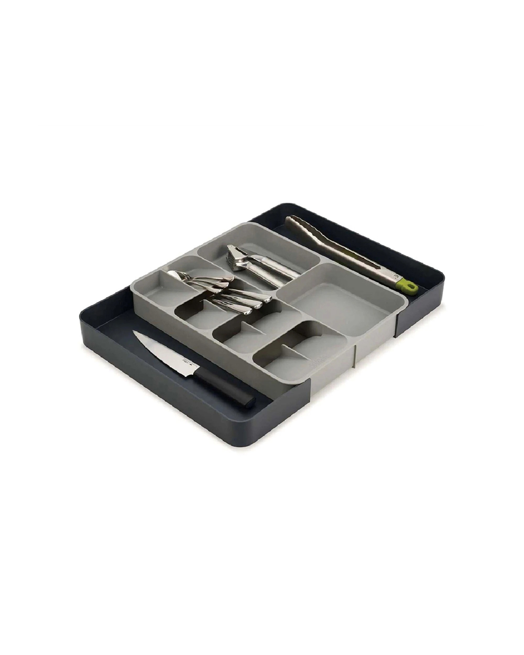 1 Joseph Joseph DrawerStore Expanding Cutlery Organiser Utensil Storage Drawer Tray Kitchen Organiser - Grey, 1 of 4