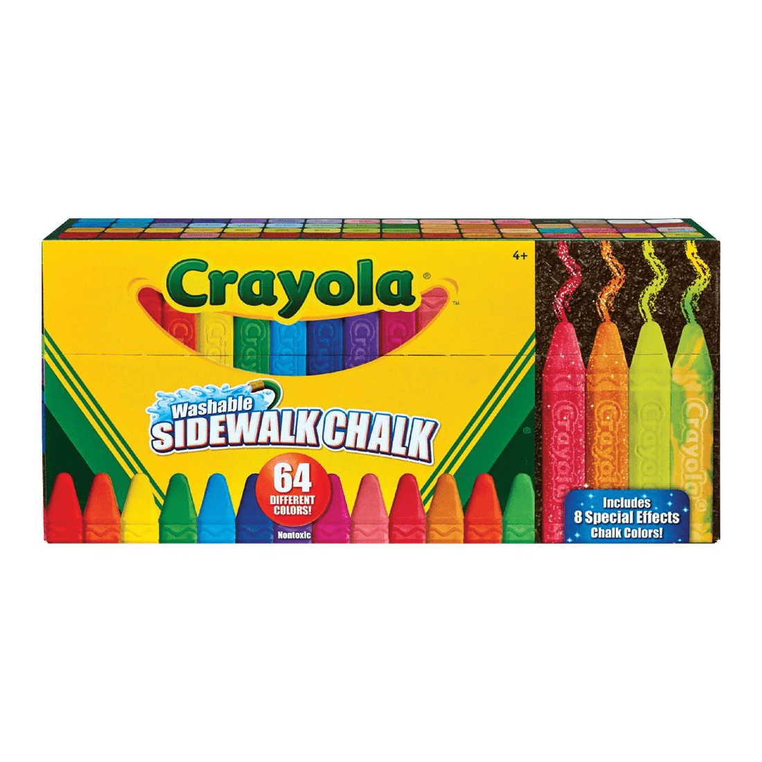1 Crayola Washable Sidewalk Chalk 64 Pack, 1 of 4