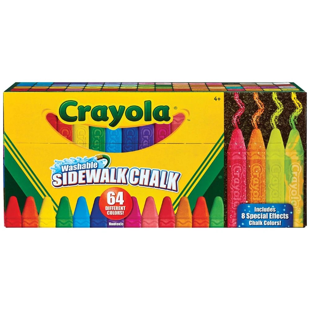 1 Crayola Washable Sidewalk Chalk 64 Pack, 1 of 4