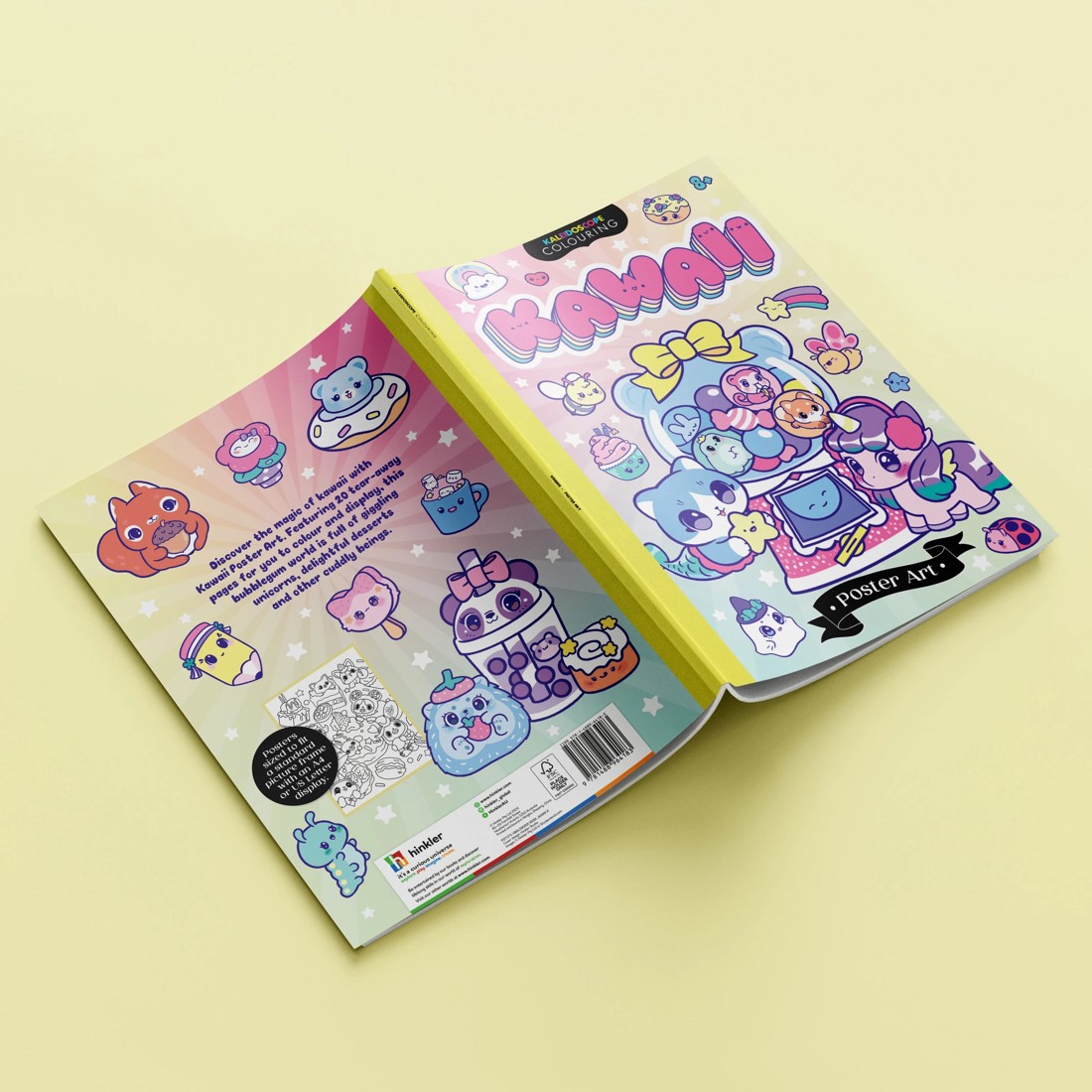 3 Kaleidoscope Colouring Poster Art: Kawaii - Book, 3 of 5