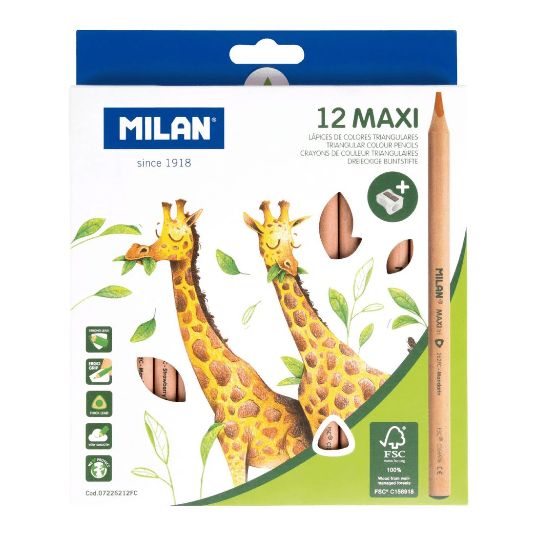2 Milan FSC Maxi Tri-Coloured Pencils 12 Pack, 2 of 4