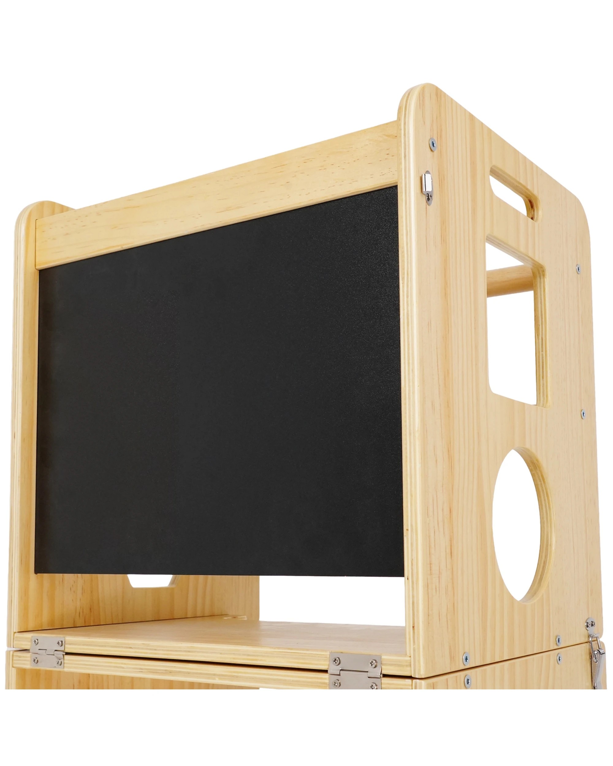 8 Advwin 3-in-1 Toddler Kitchen Step Stool Foldable Learning Tower Wooden, 8 of 10