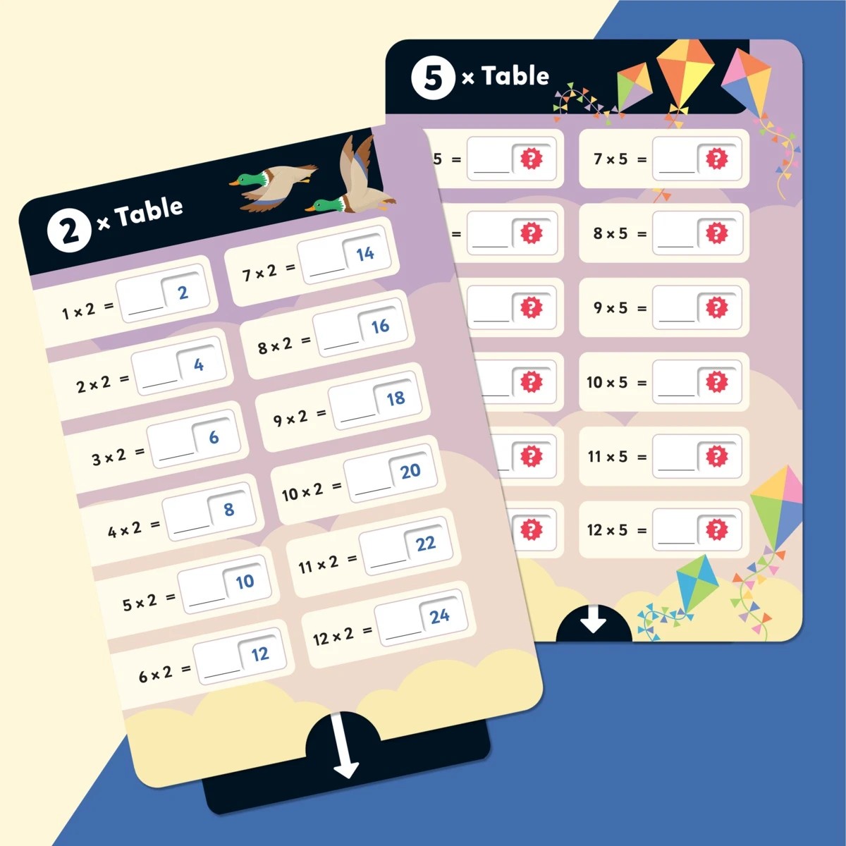 2 Junior Explorers: Times Tables Pull-the-Tab Flash Cards​, 2 of 5