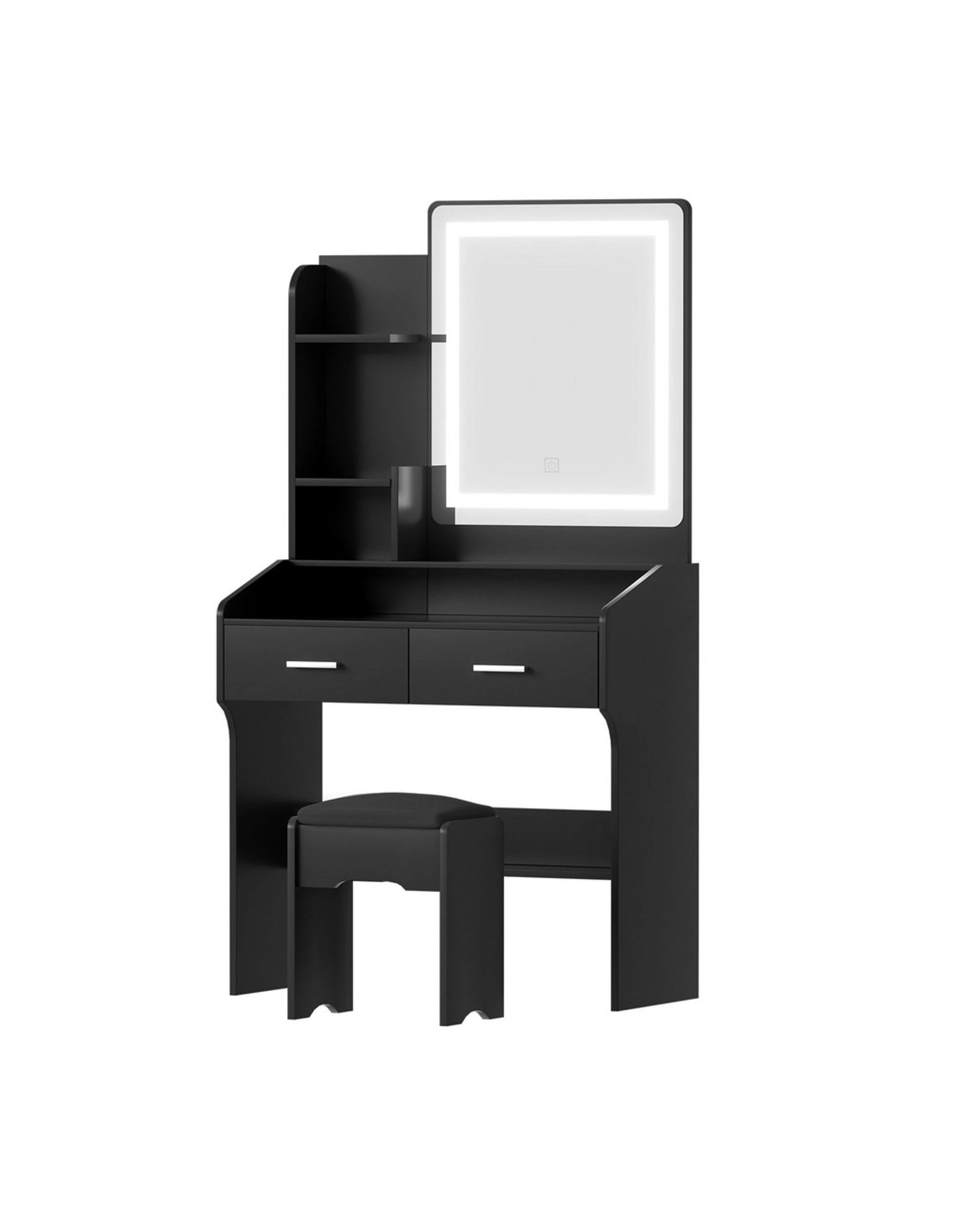 1 Artiss Dressing Table Set Stool Led
 - Black, 1 of 3