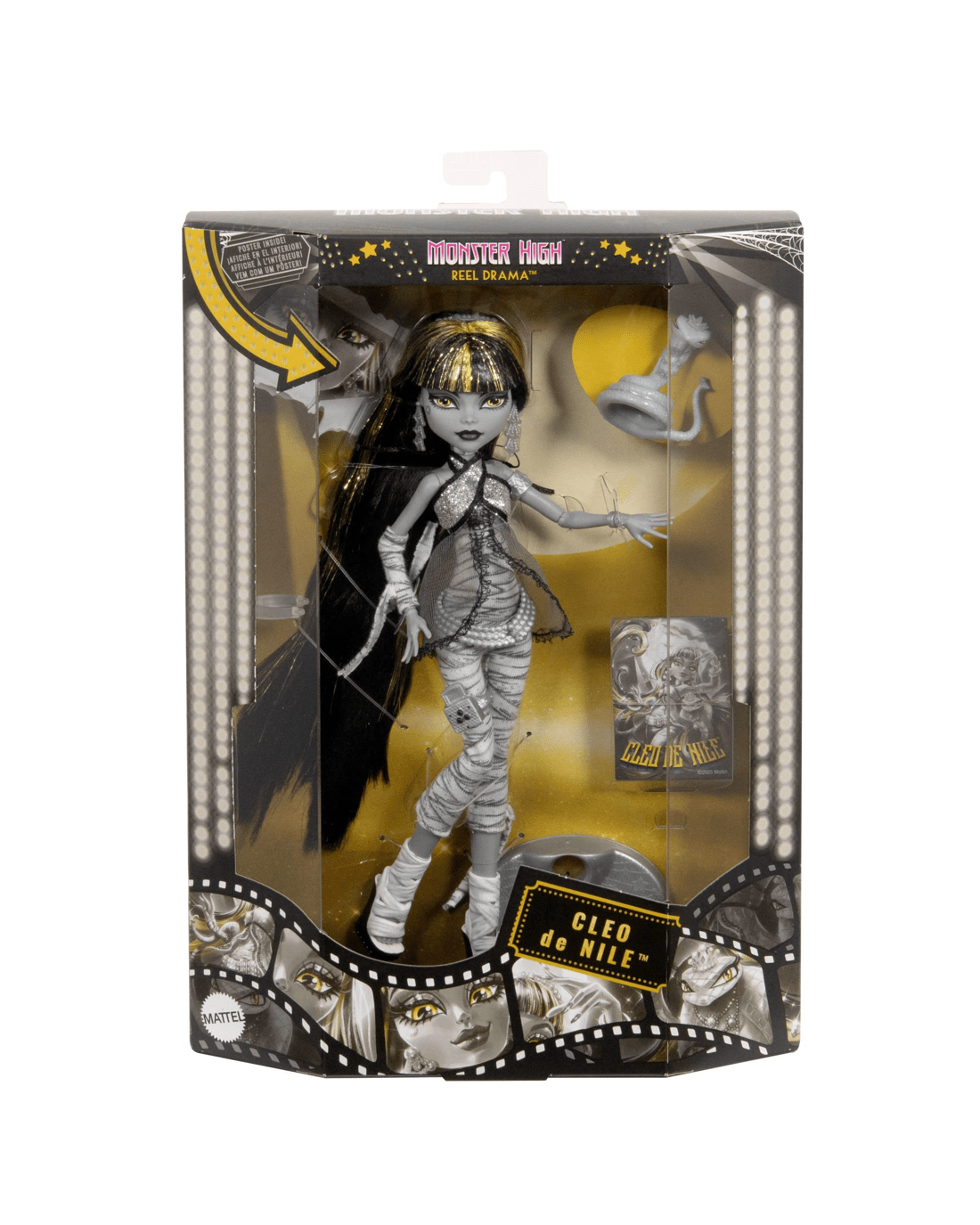 1 Monster High Reel Drama Cleo De Nile Collector Doll, 1 of 6