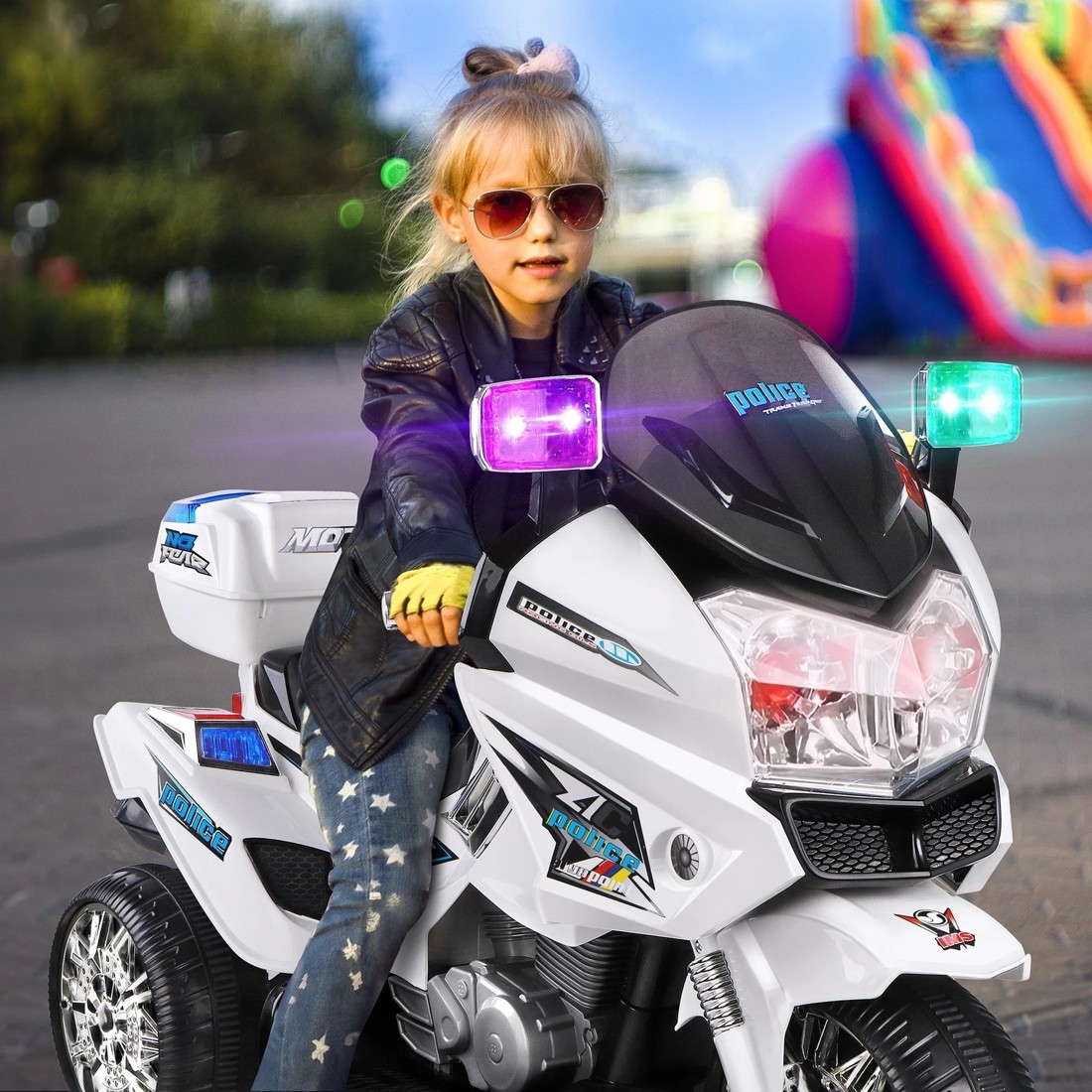2 Alfordson Kids Ride On Car Patrol Motorcycle Electric 60W Motors BMW Inspired - White, 2 of 9