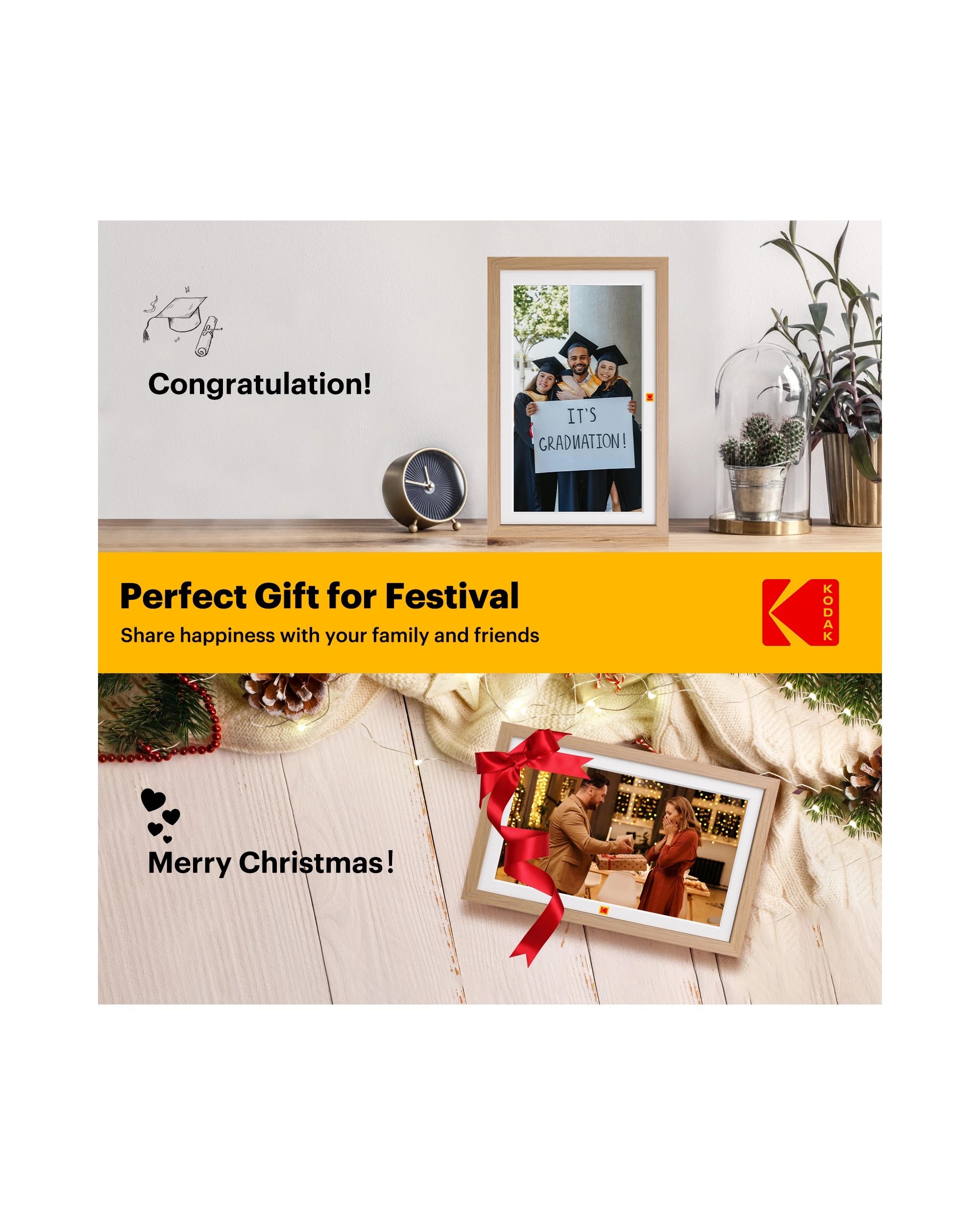 4 Kodak RCF-1561W 15.6 Inch Wi-Fi Photo Frame 32GB Wooden, 4 of 5
