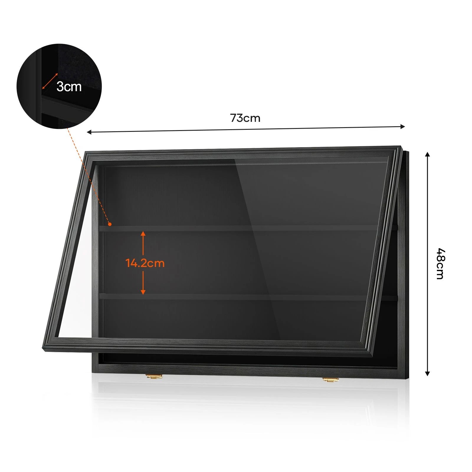 5 Ausway Lockable Graded Sports Card Display Case Wall Cabinet for Football Basketball Hockey Trading Cards, 5 of 6