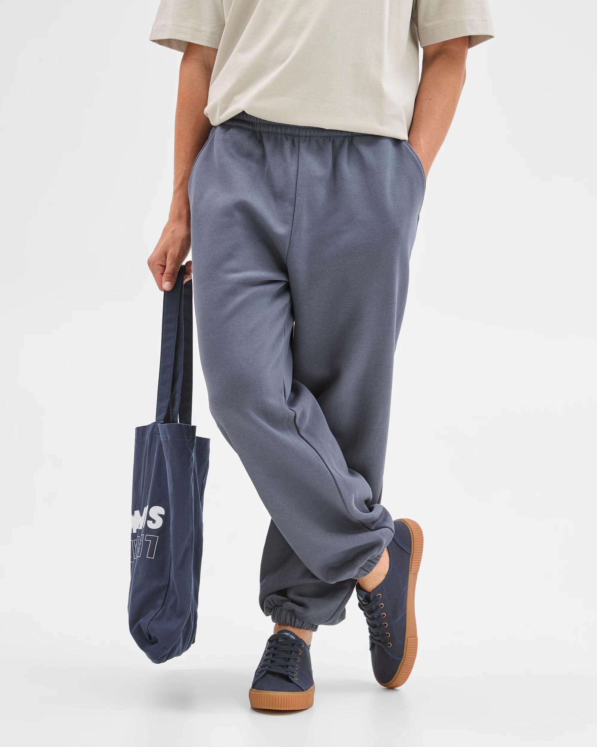 3 Commons Australian Cotton Blend Heavyweight Cuffed Trackpants OMBRE BLUE, 3 of 6