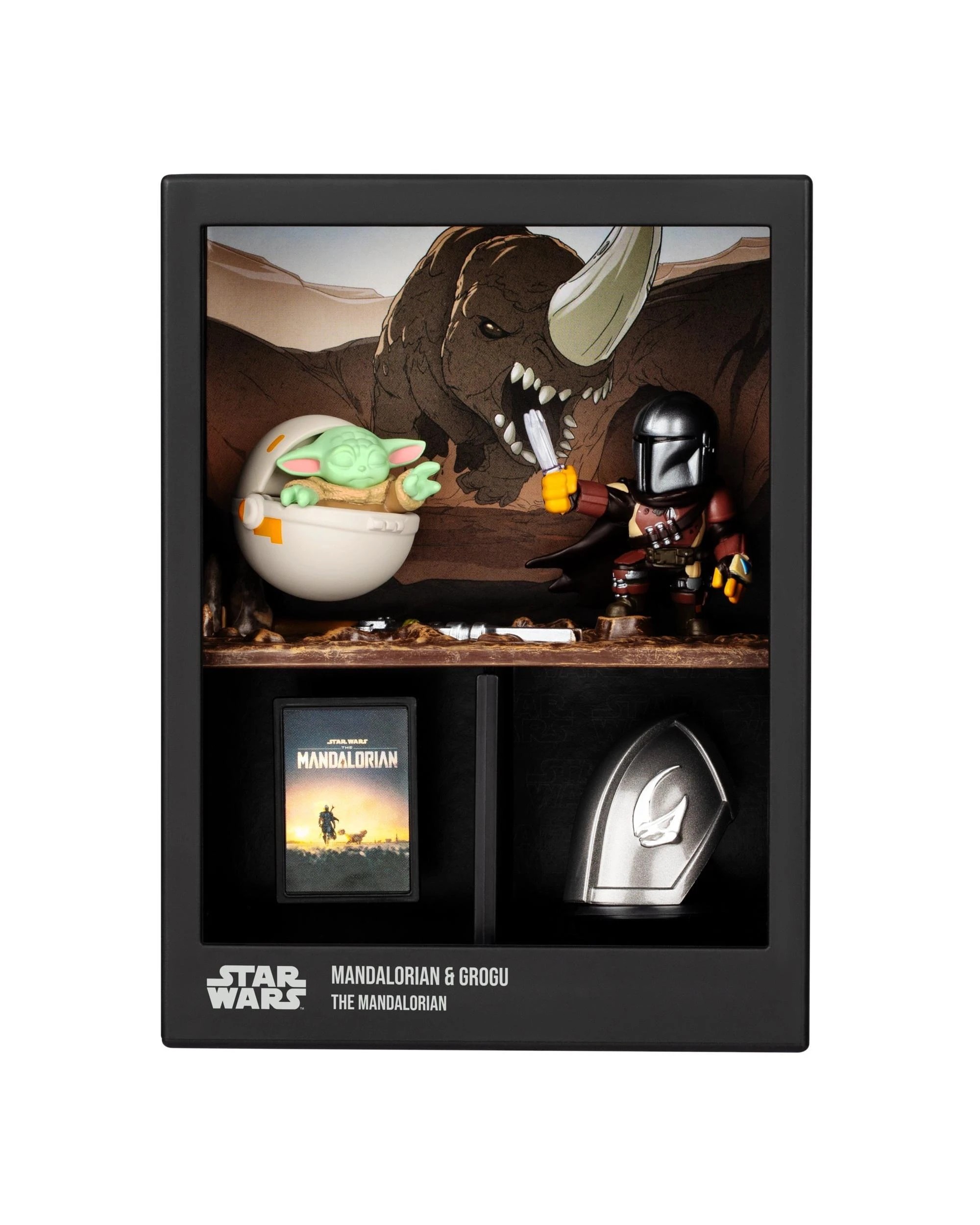2 Fandrop Star Wars SW03 The Mandalorian and Grogu 2 Figure Diorama, 2 of 7