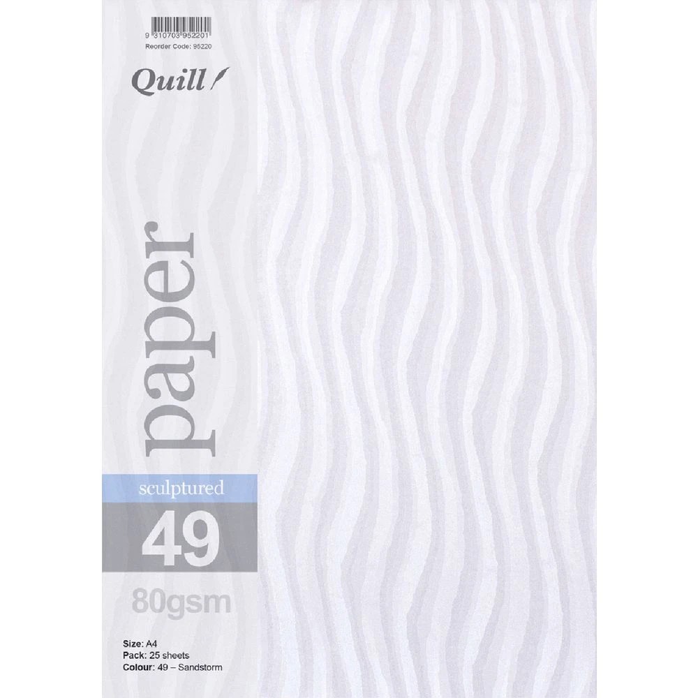 1 Quill Sculptured 80gsm A4 Paper Sandstorm 25 Pack, 1 of 1