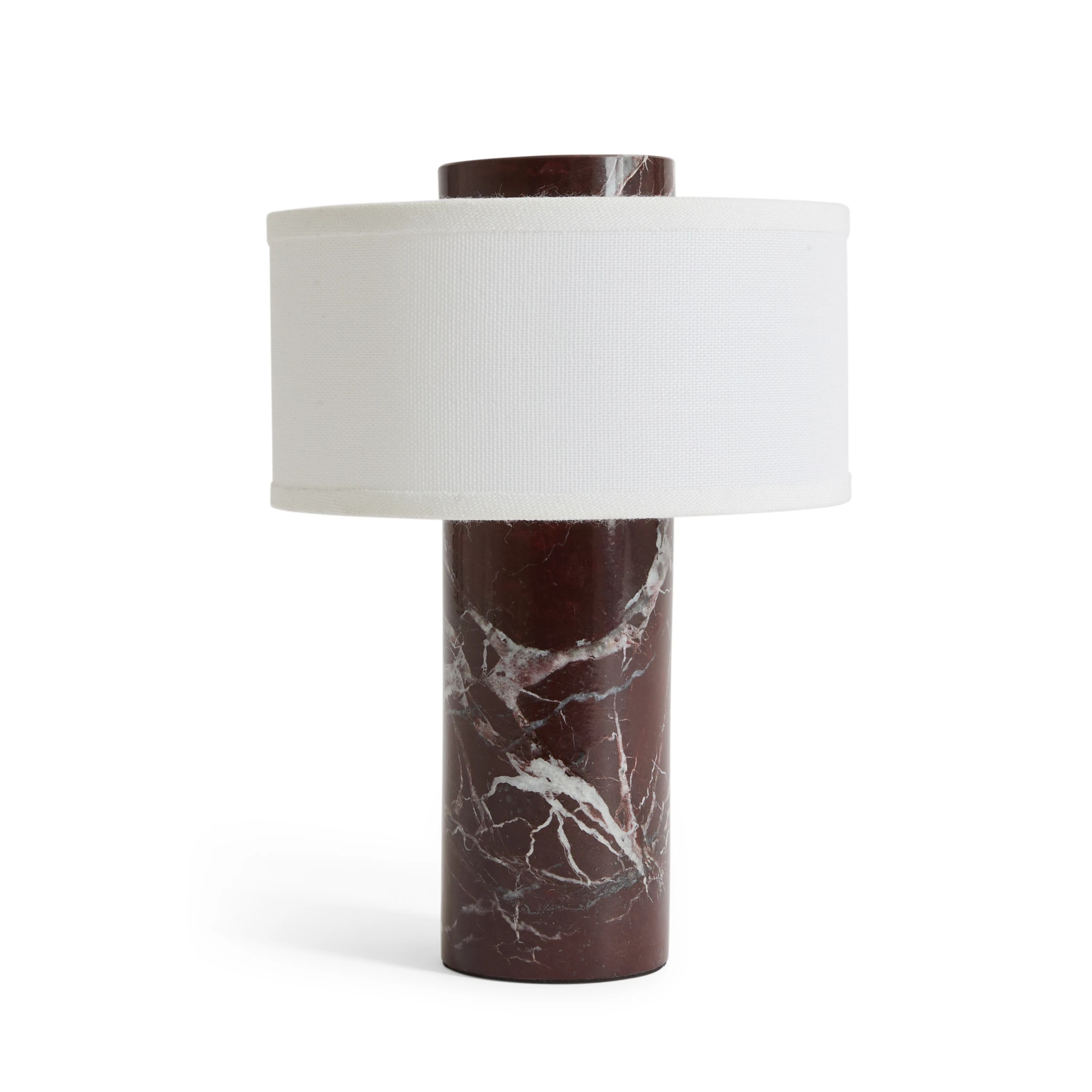 2 Marble Portable Rechargeable Lamp - Merlot, 2 of 7