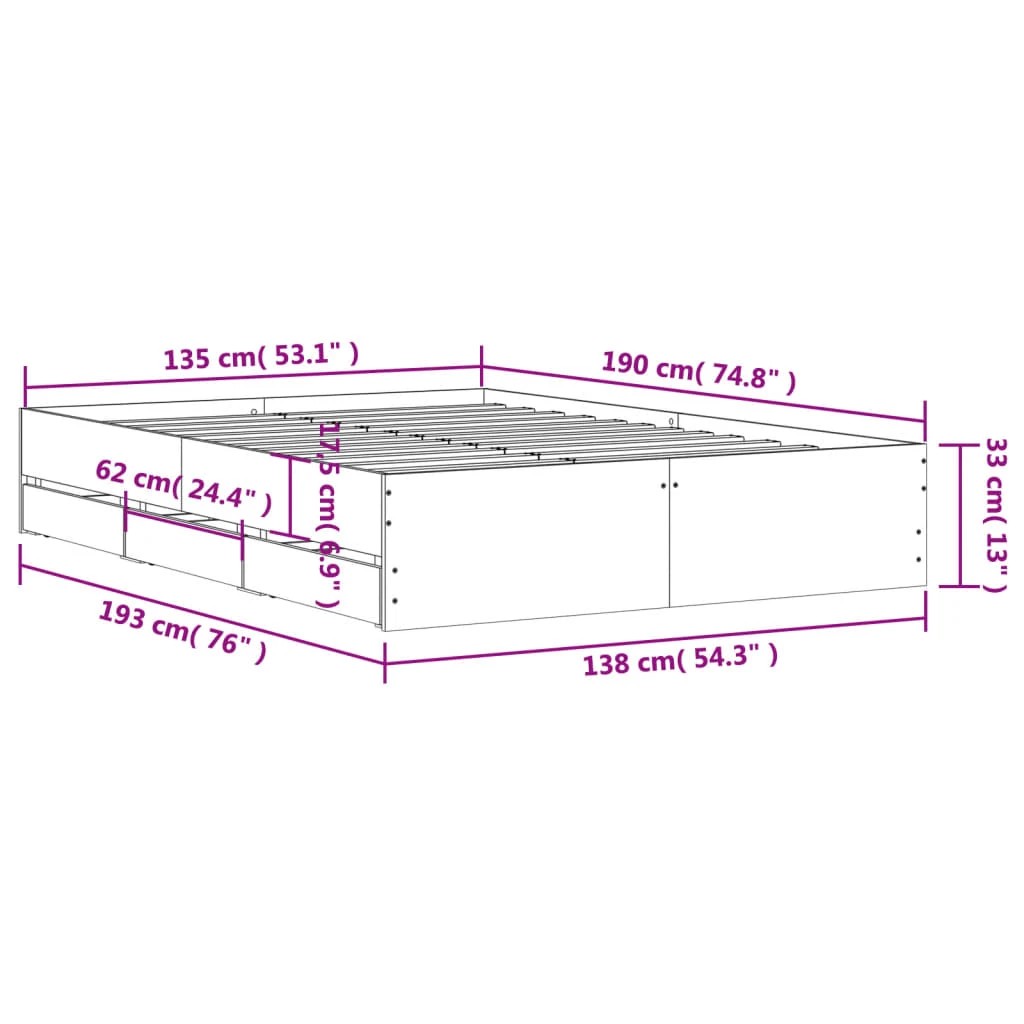 9 Vidaxl Bed - Brown, 9 of 9