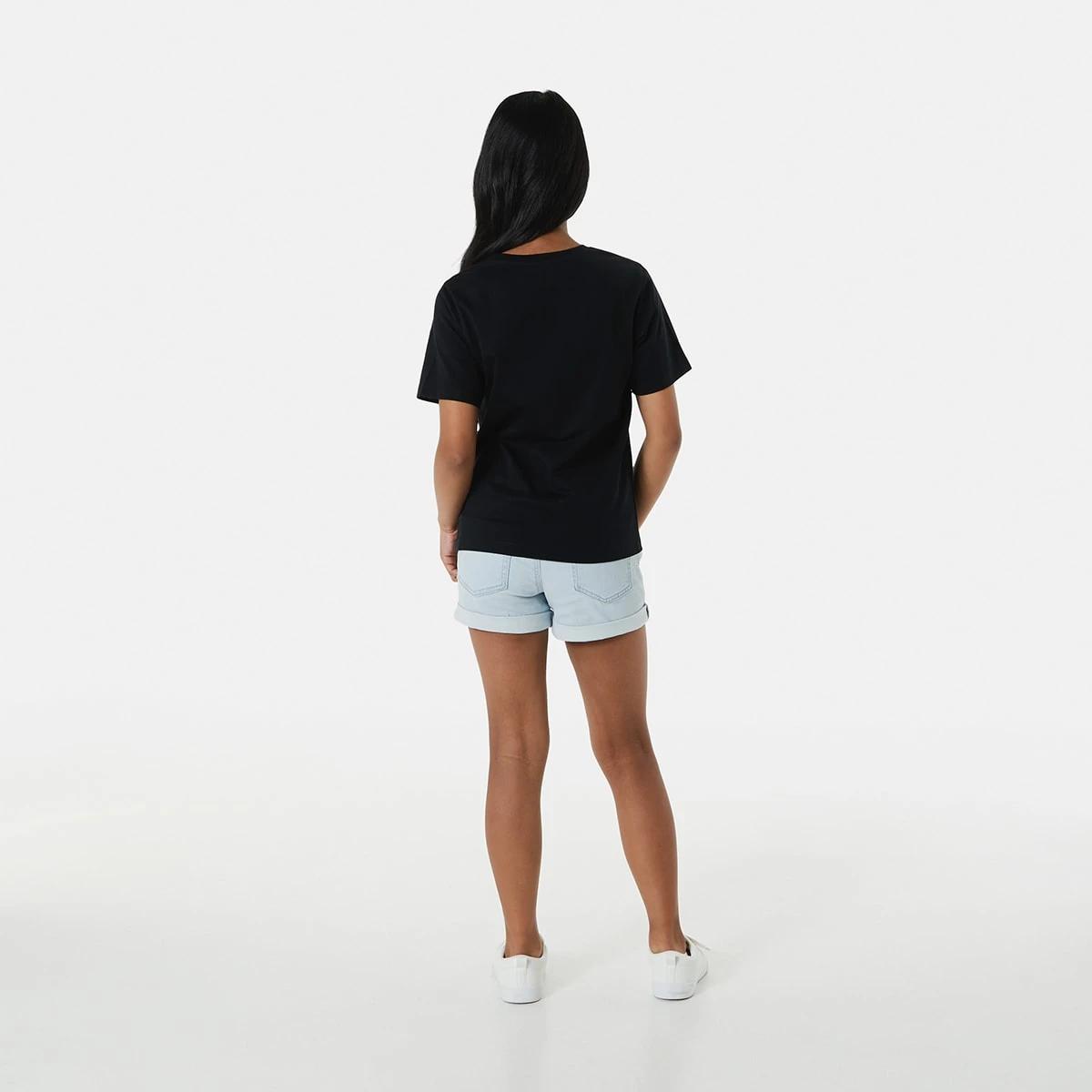 6 Short Sleeve Plain T-shirt BLACK, 6 of 8
