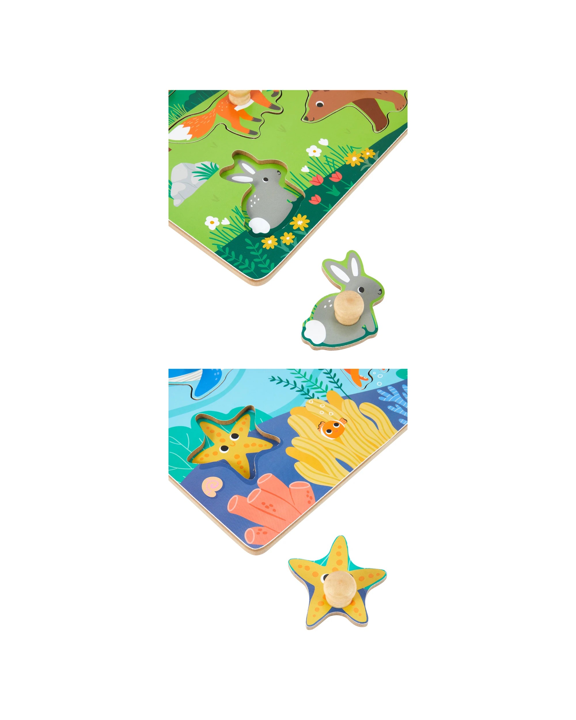 4 Wooden Animal Puzzle - Assorted, 4 of 6