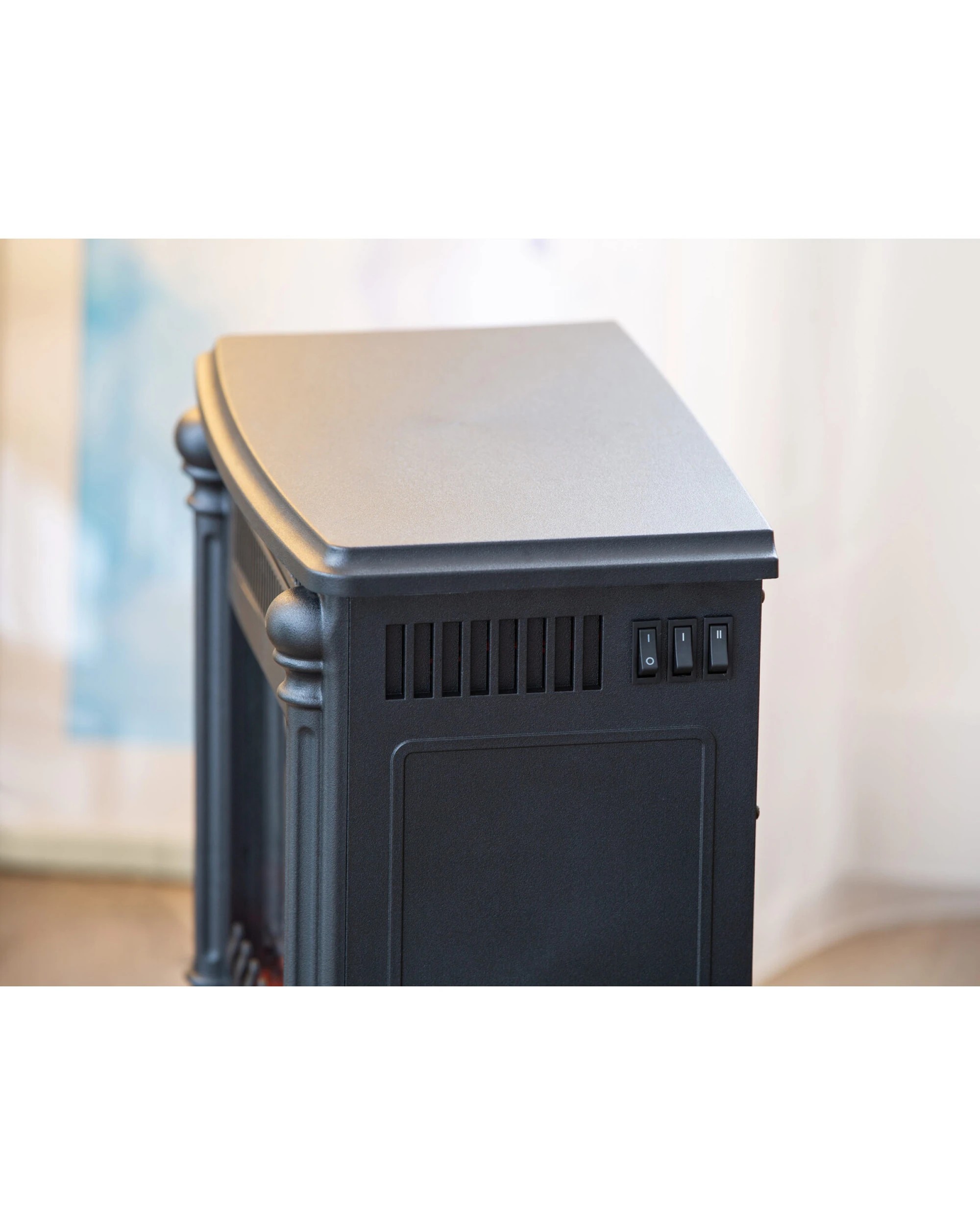 4 Lenoxx Electric Log Fireplace Heater with Overheat Protection, 4 of 5