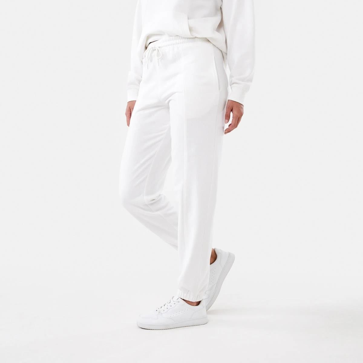 2 Active Womens Cuffed Trackpants ECRU, 2 of 5