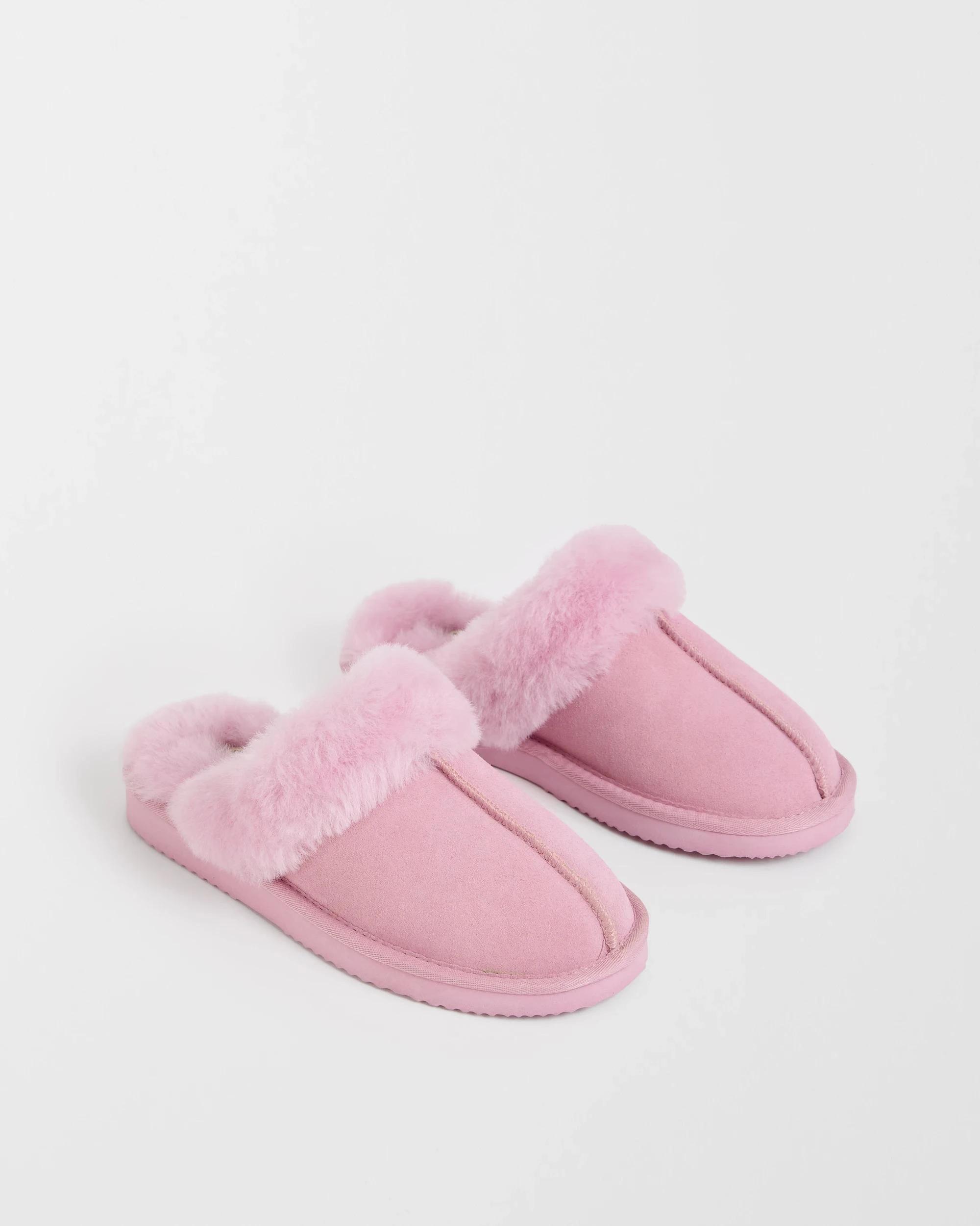 5 Australian Design Ugg Boots and Slippers Womens Sheepskin and Leather Slipper Scuff PINK, 5 of 6