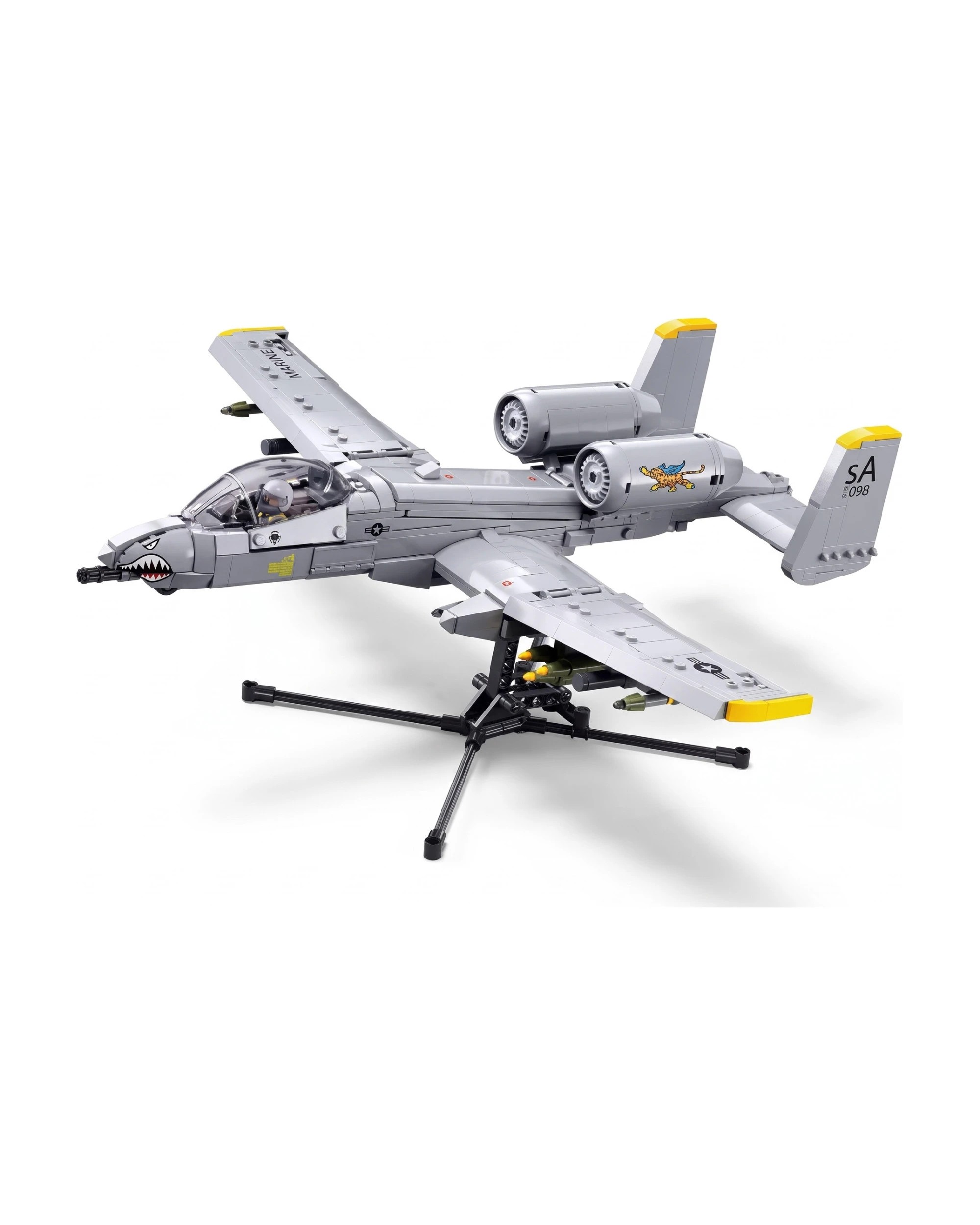 Sluban B1362 Model Kit 1:44 A10 Warthog Thunderbolt Attack Jet Fighter ...