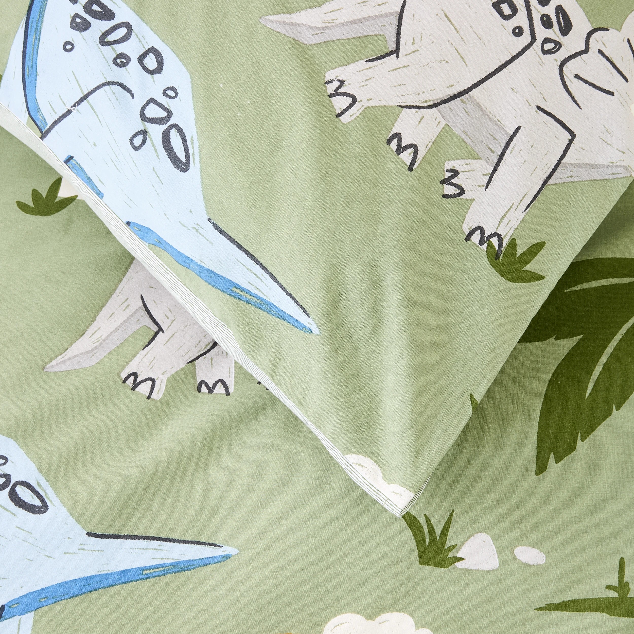 4 Dino Cotton Rich Reversible Quilt Cover Set - Single Bed, 4 of 7