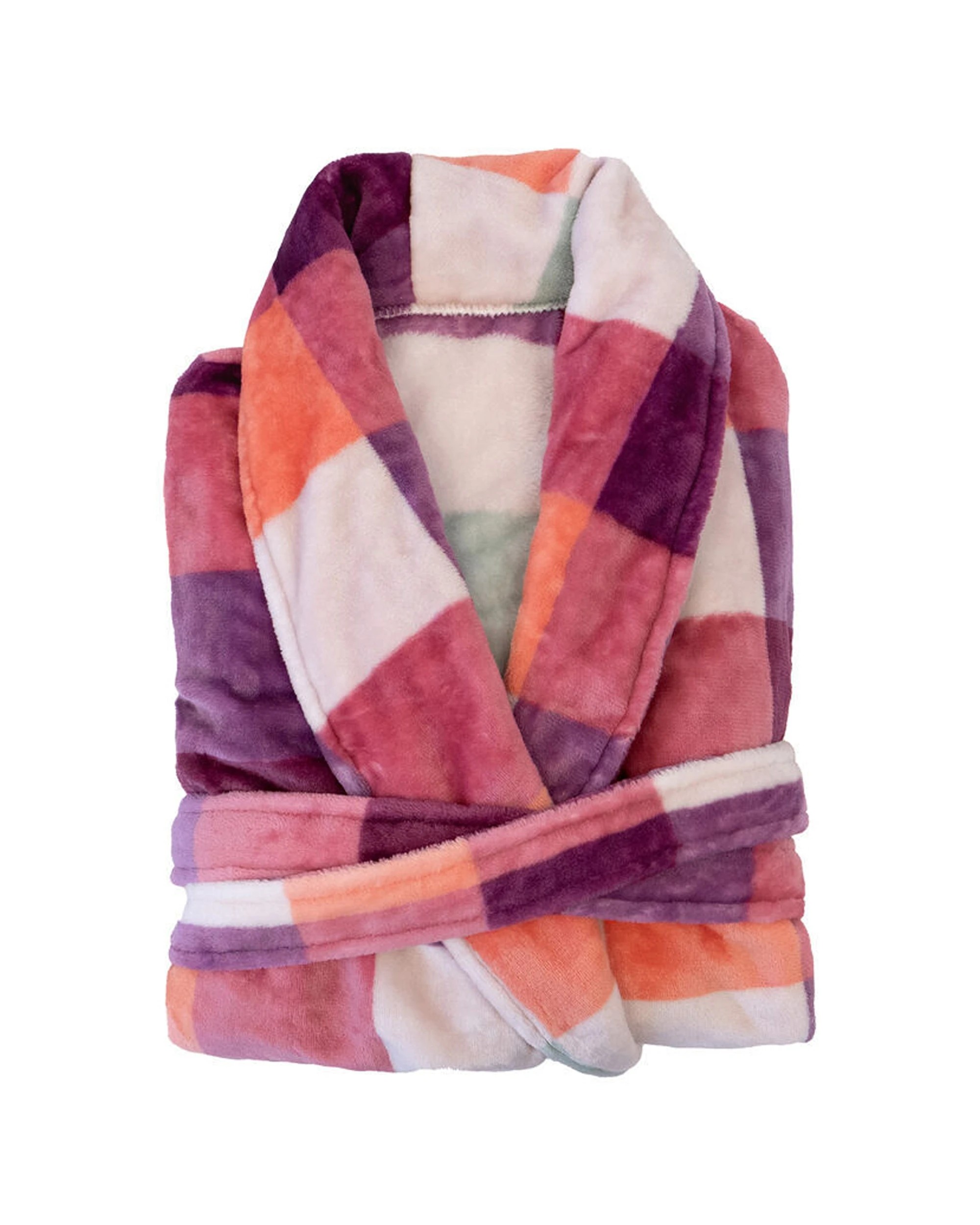 1 Bambury Charlie Ultraplush Robe Plush Bathrobe Pockets Belt Medium/Large - Multi, 1 of 3