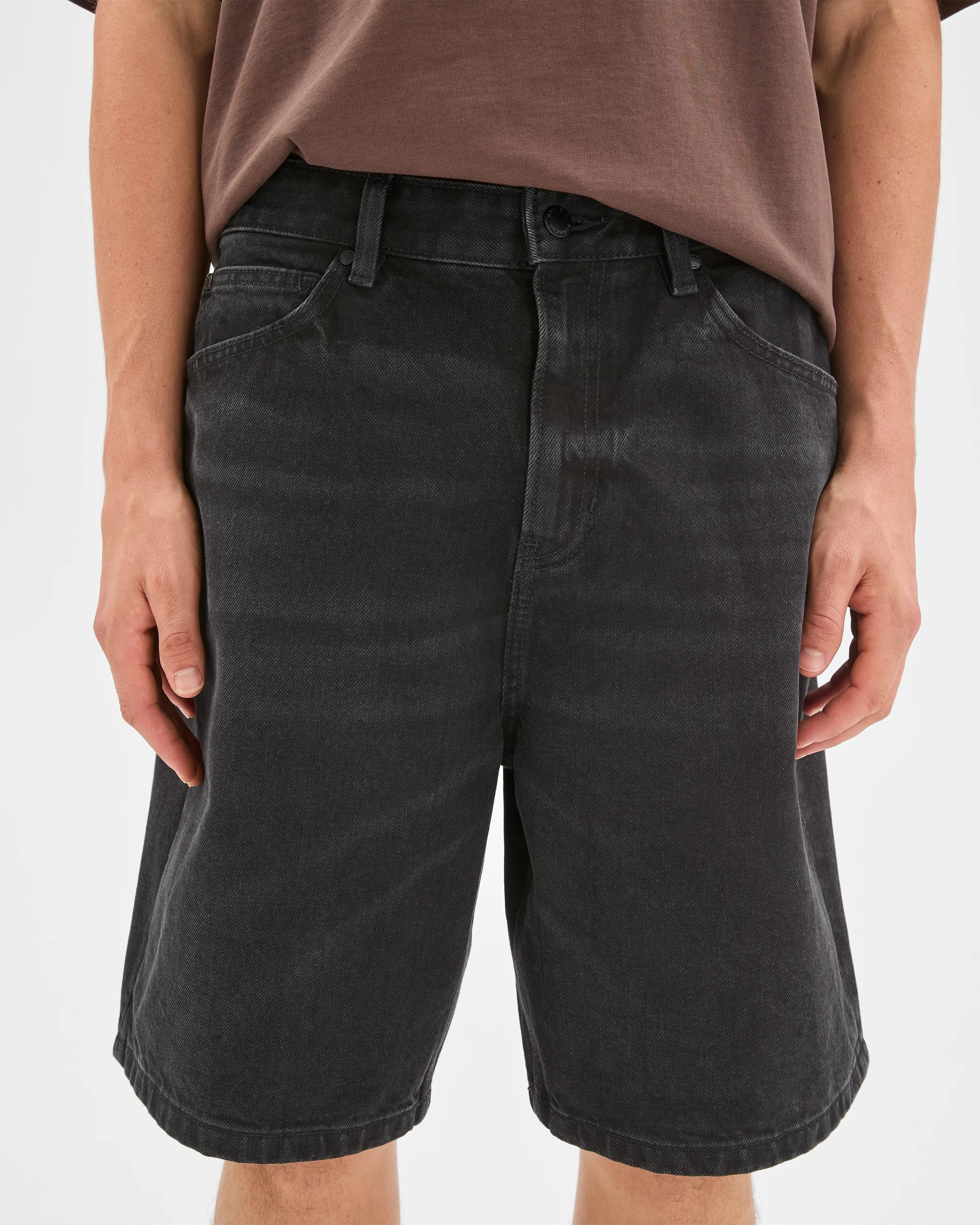 4 Commons Loose Fit Denim Shorts BLACK ASH, 4 of 6