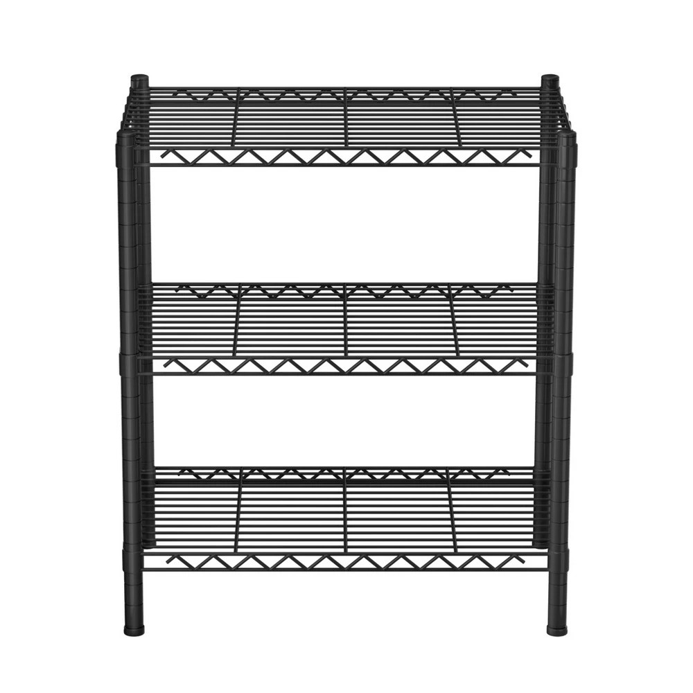 1 Artiss 3-Tier Shelving Unit Adjustable Garage Storage Shelves Kitchen Rack - Black, 1 of 3