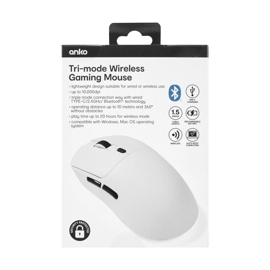 10 Wireless Gaming Mouse - White, 10 of 10
