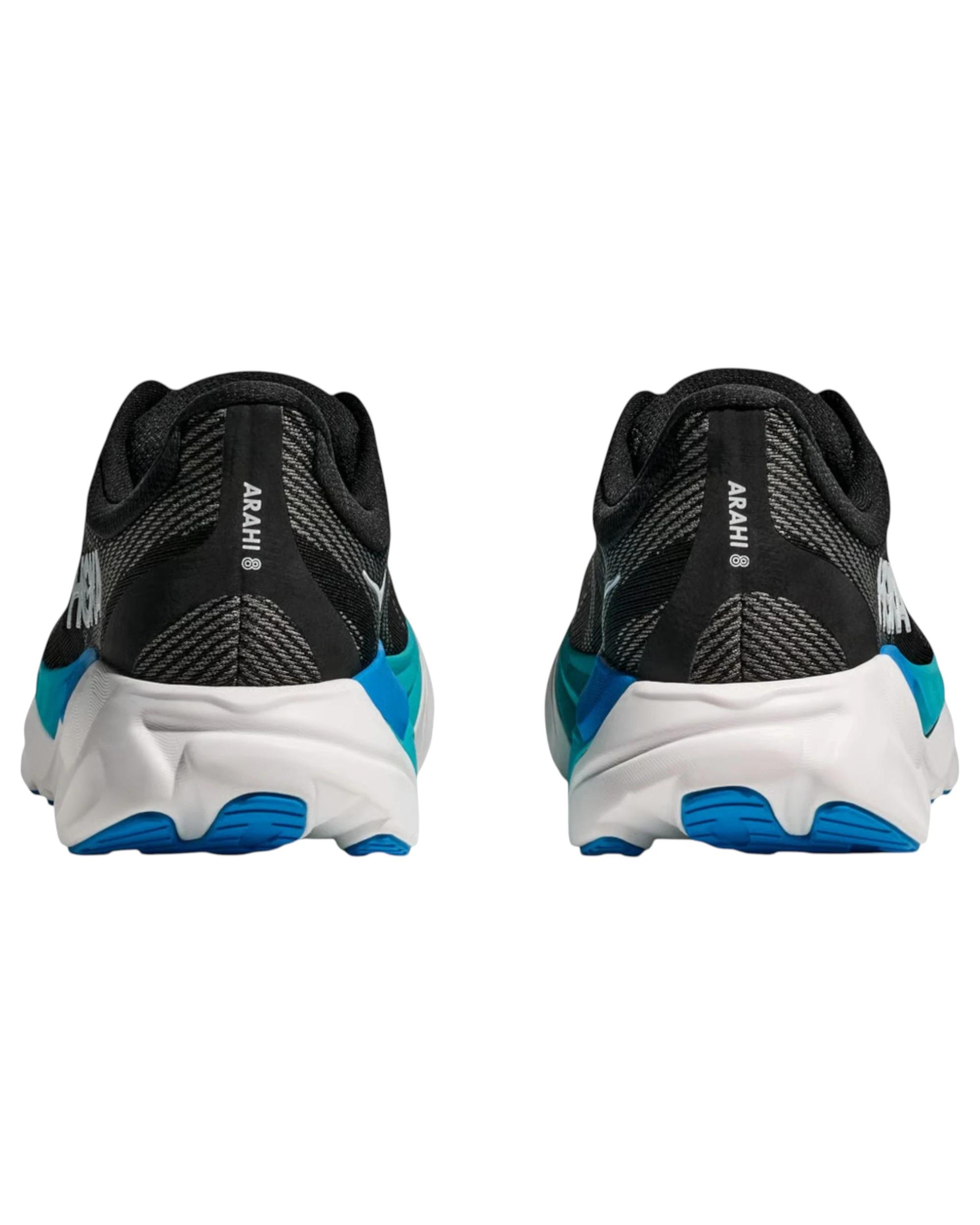 4 Hoka Mens Arahi 8 Athletic Running Shoes BLACK/SKYWARD BLUE, 4 of 8