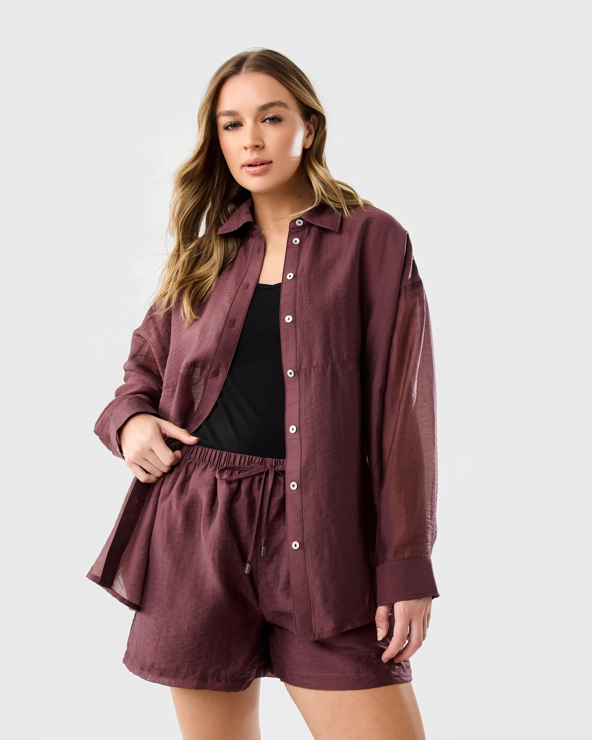 Kmart Long Sleeve Oversized Sheer Shirt