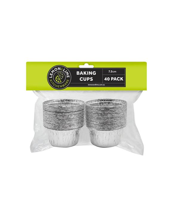 40pk Lemon & Lime 7.5cm Aluminium Oven Baking Cups Round Cupcake Mould/mold
 - Multi