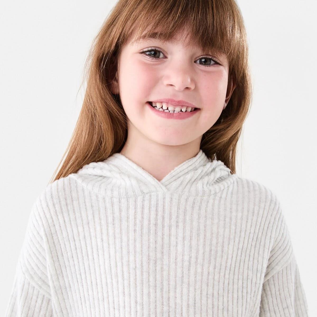 3 Brushed Hooded T-shirt Wht Marle, 3 of 8