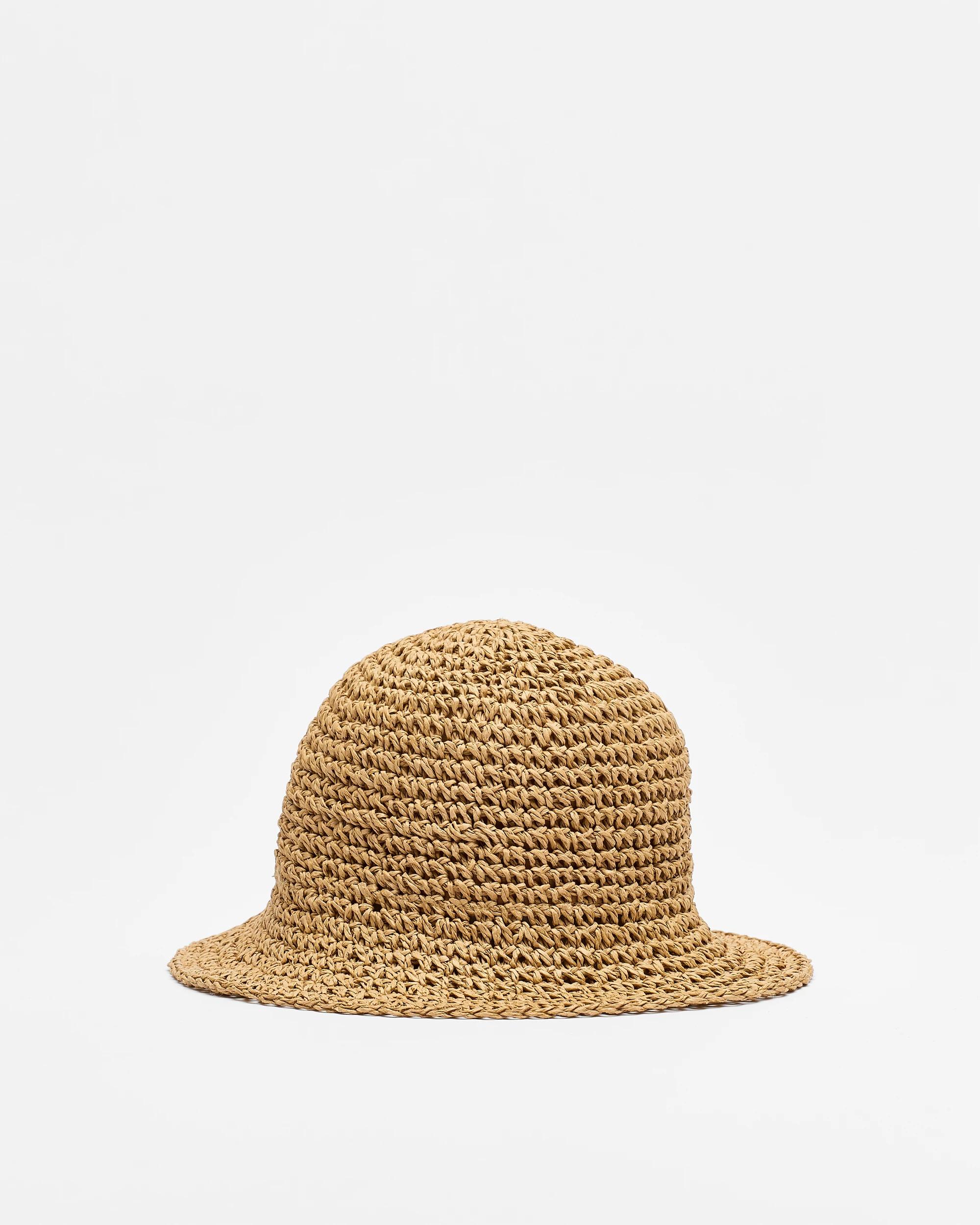 1 Target Kids Crochet Straw Hat NATURAL, 1 of 2