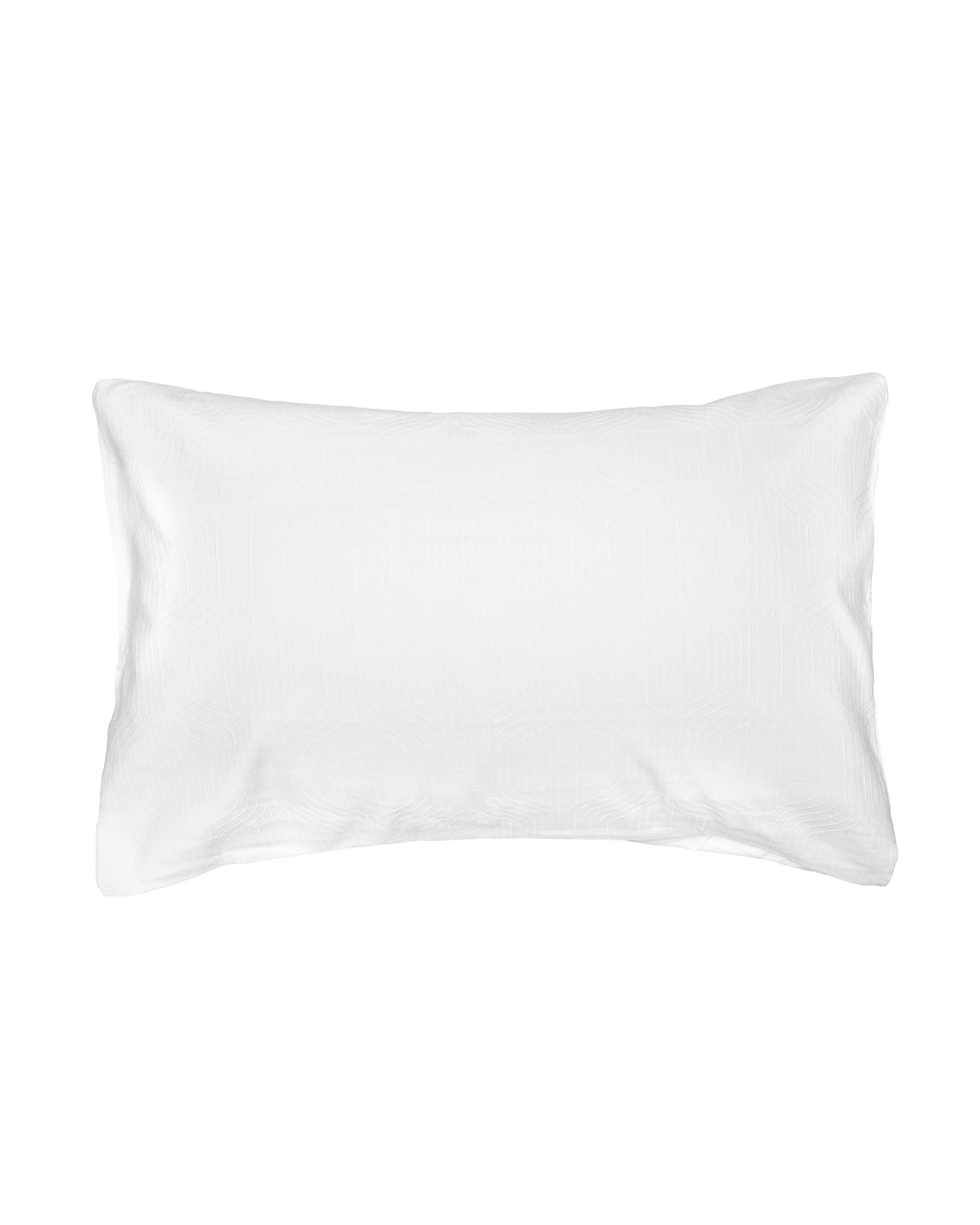 2 Bambury Ogee Jacquard Cotton-Polyester Blend  Easy Care Machine Washable  Quilt Cover Set - Queen Bed - White, 2 of 4