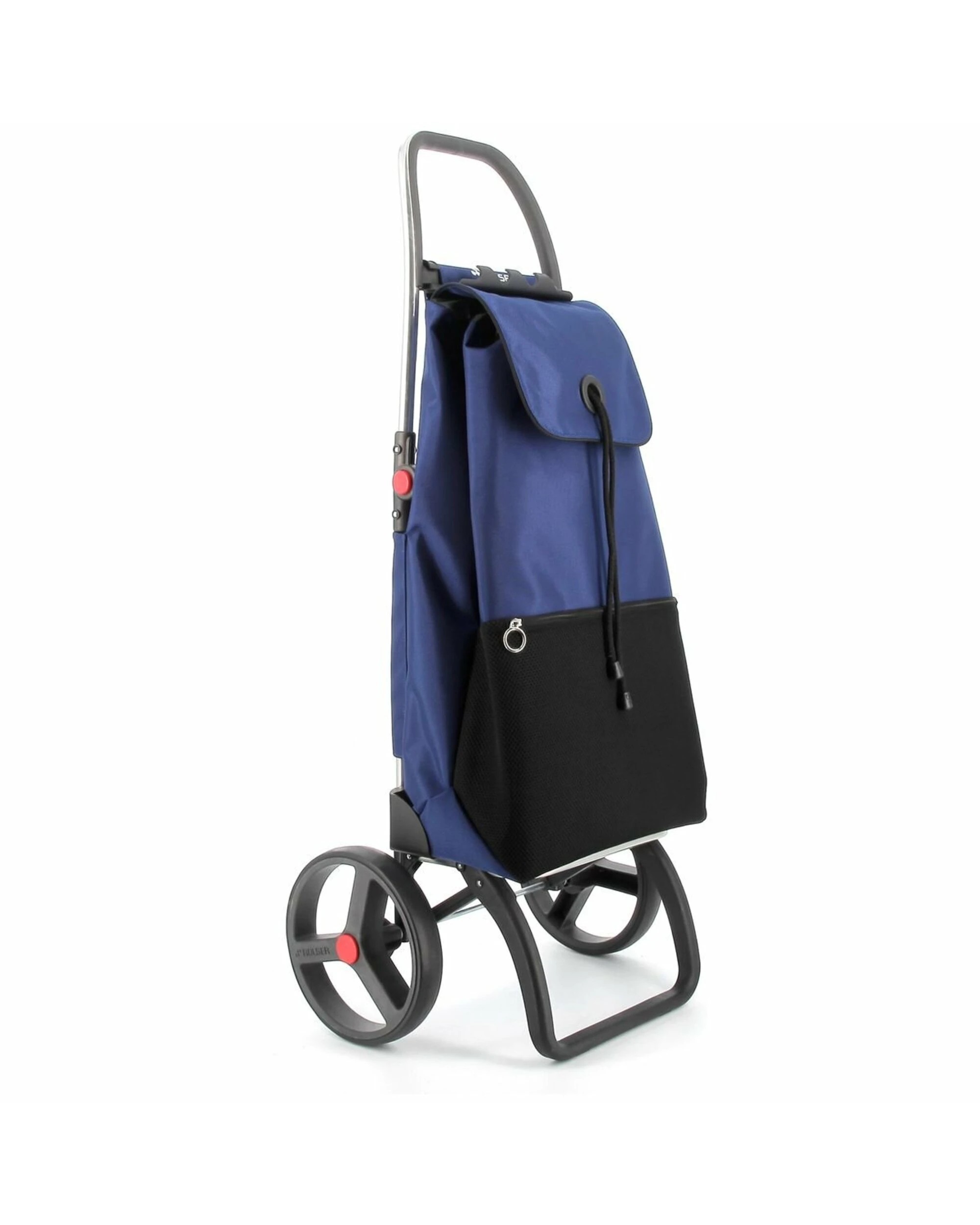 1 Rolser IMax Urban Folding Big Wheel Trolley Navy, 1 of 4