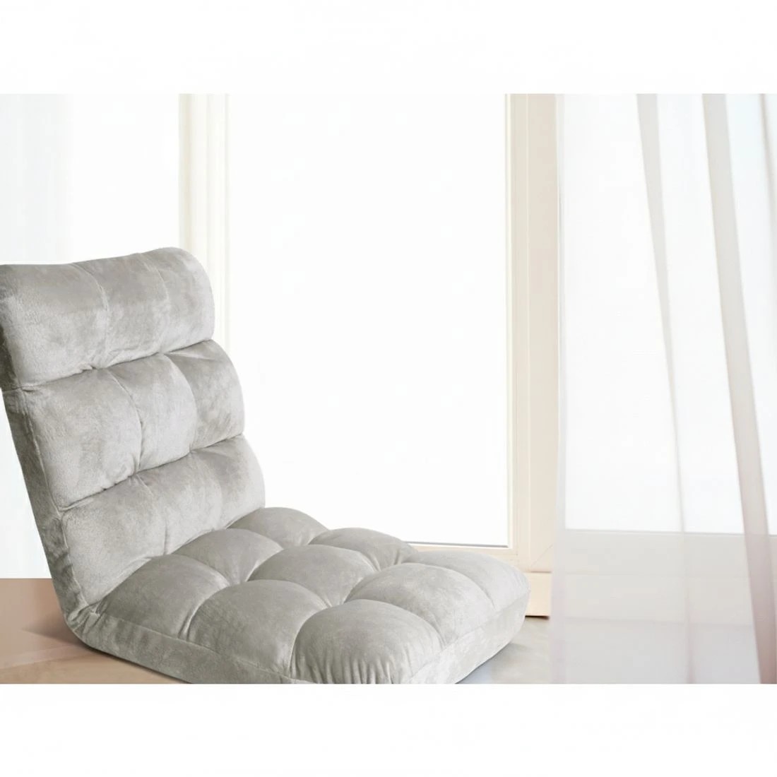 5 Artiss 2X Lounge Sofa Bed Flannel Fabric - Grey, 5 of 5